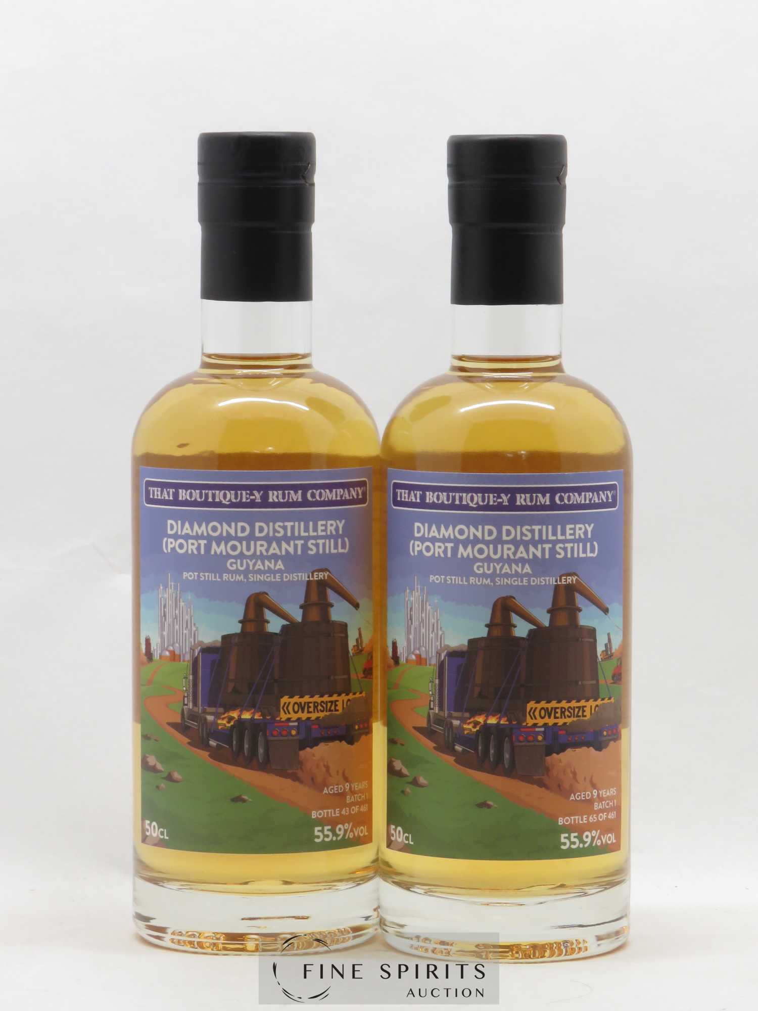 Rhum Diamond Distillery 9 years That Boutique-Y Rum Company Port Mourant Still N°43 ET N°65 50CL - Lotto di 2 bottiglie - 0