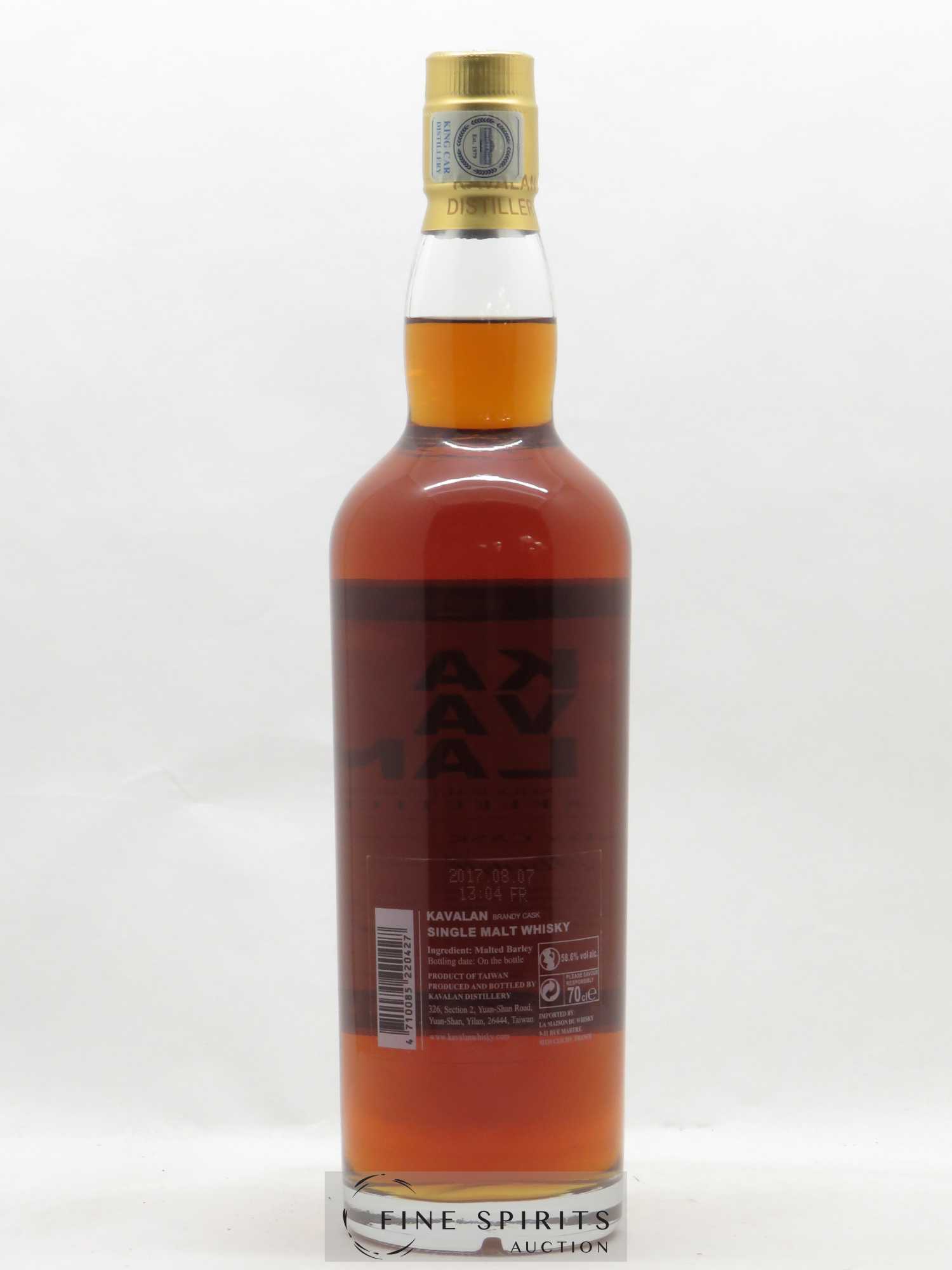 Kavalan Of. Brandy Cask Cask n°A090620014 - One of 152 bottles - bottled 2017 Cask Strength - Lot de 1 bouteille - 2
