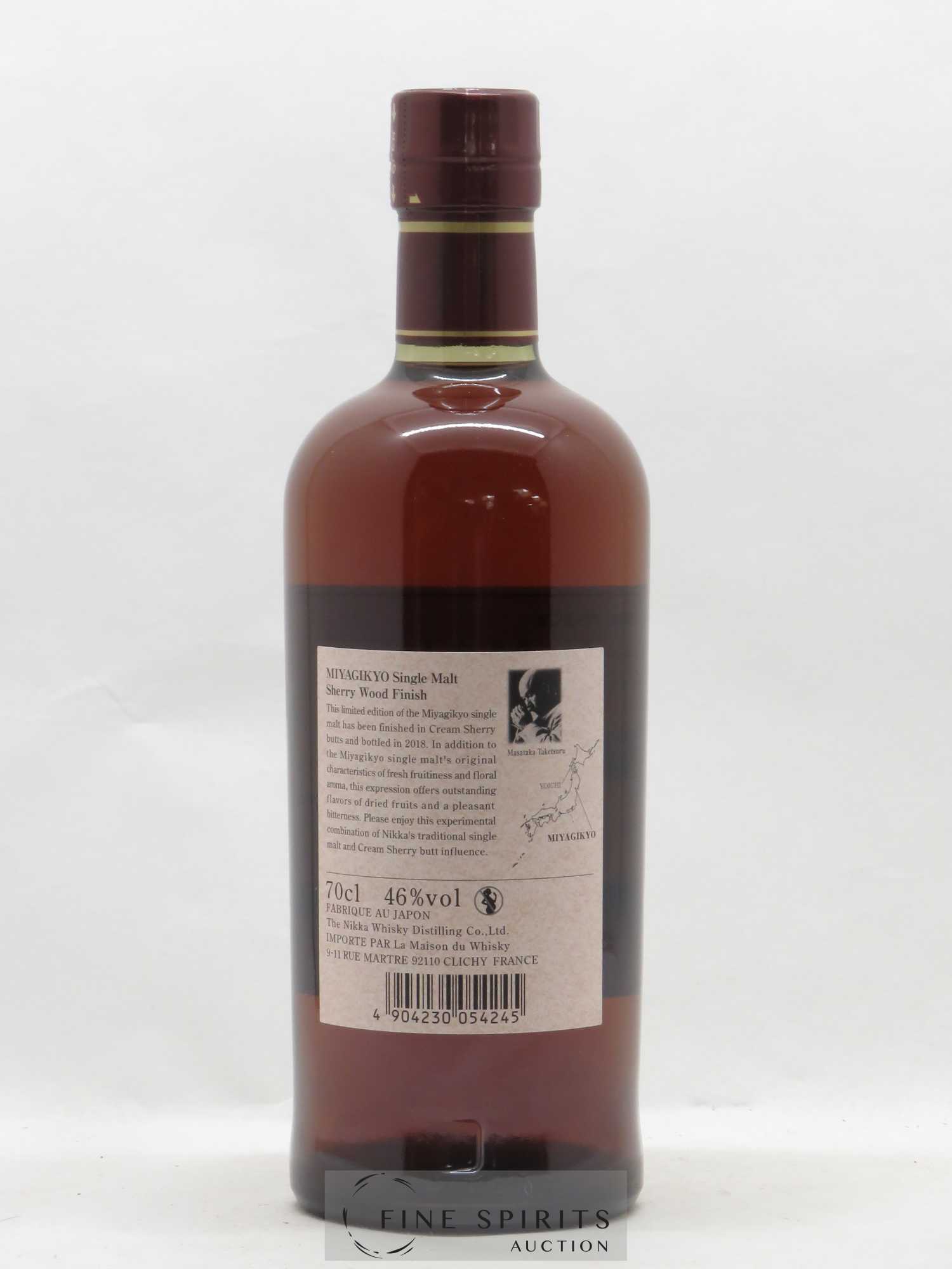 Miyagikyo Of. Sherry Wood Finish bottled 2018 Nikka Whisky - Lot de 1 bouteille - 2