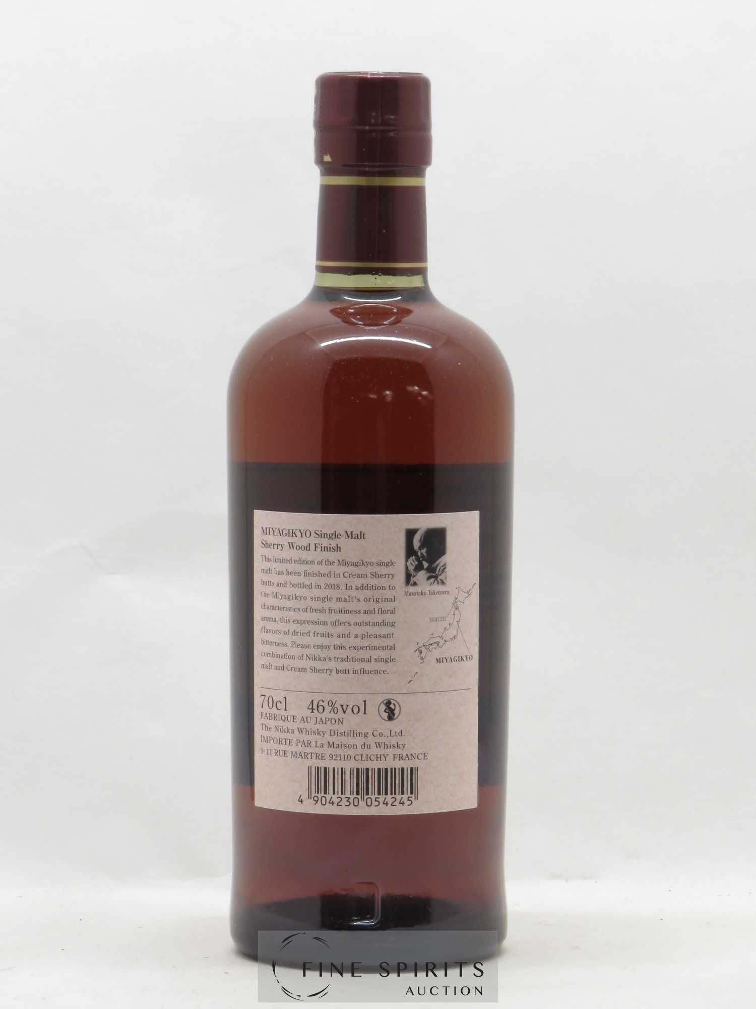Miyagikyo Of. Sherry Wood Finish bottled 2018 Nikka Whisky - Lot de 1 bouteille - 2