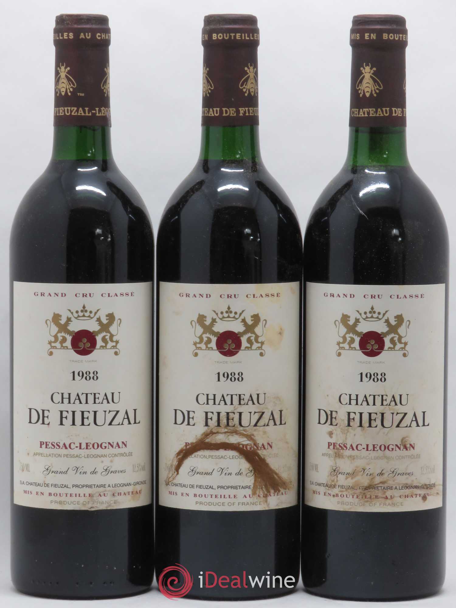 Château de Fieuzal Cru Classé de Graves 1988 - Lot de 12 bouteilles - 2