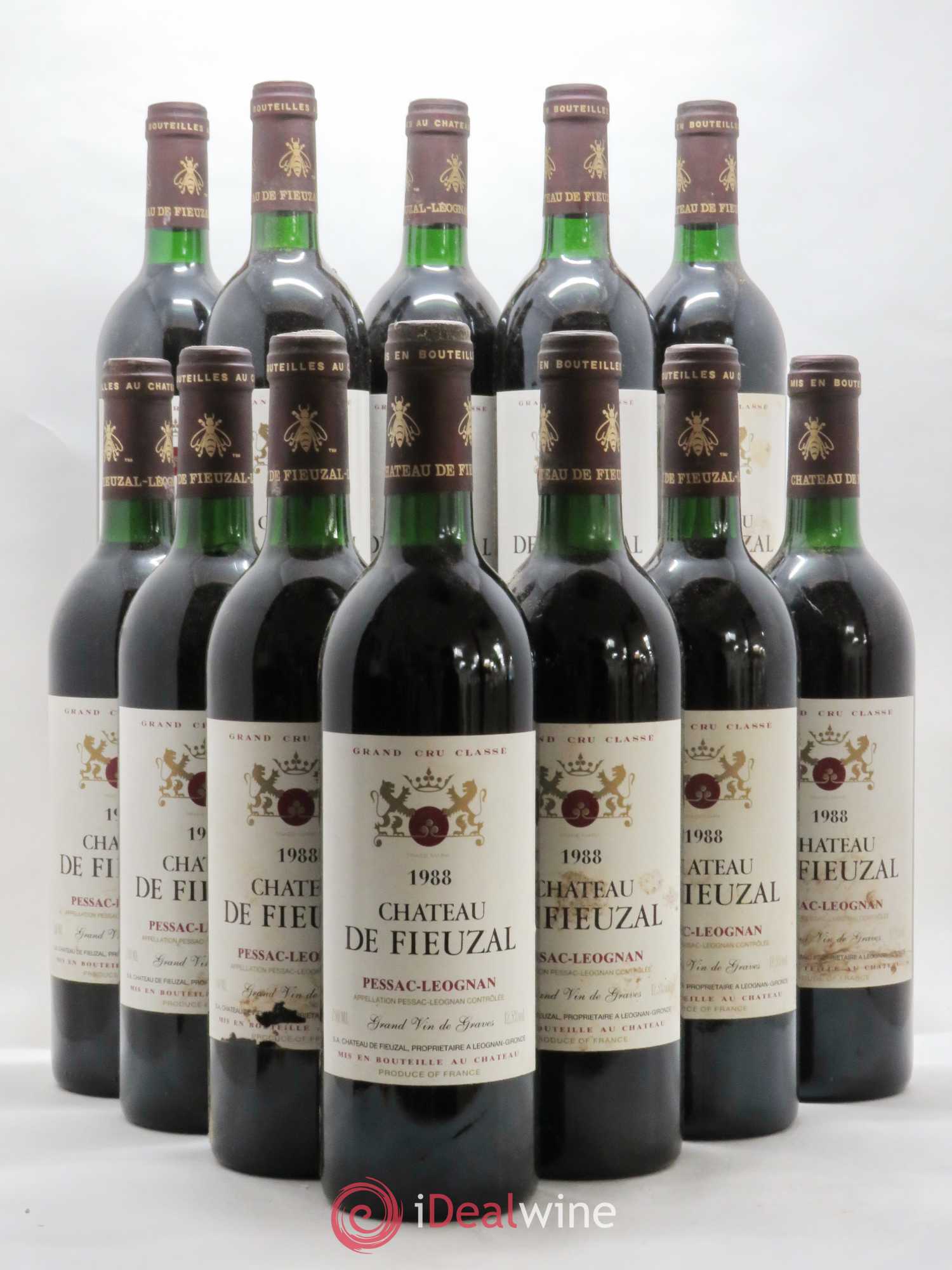 Château de Fieuzal Cru Classé de Graves 1988 - Lot de 12 bouteilles - 0
