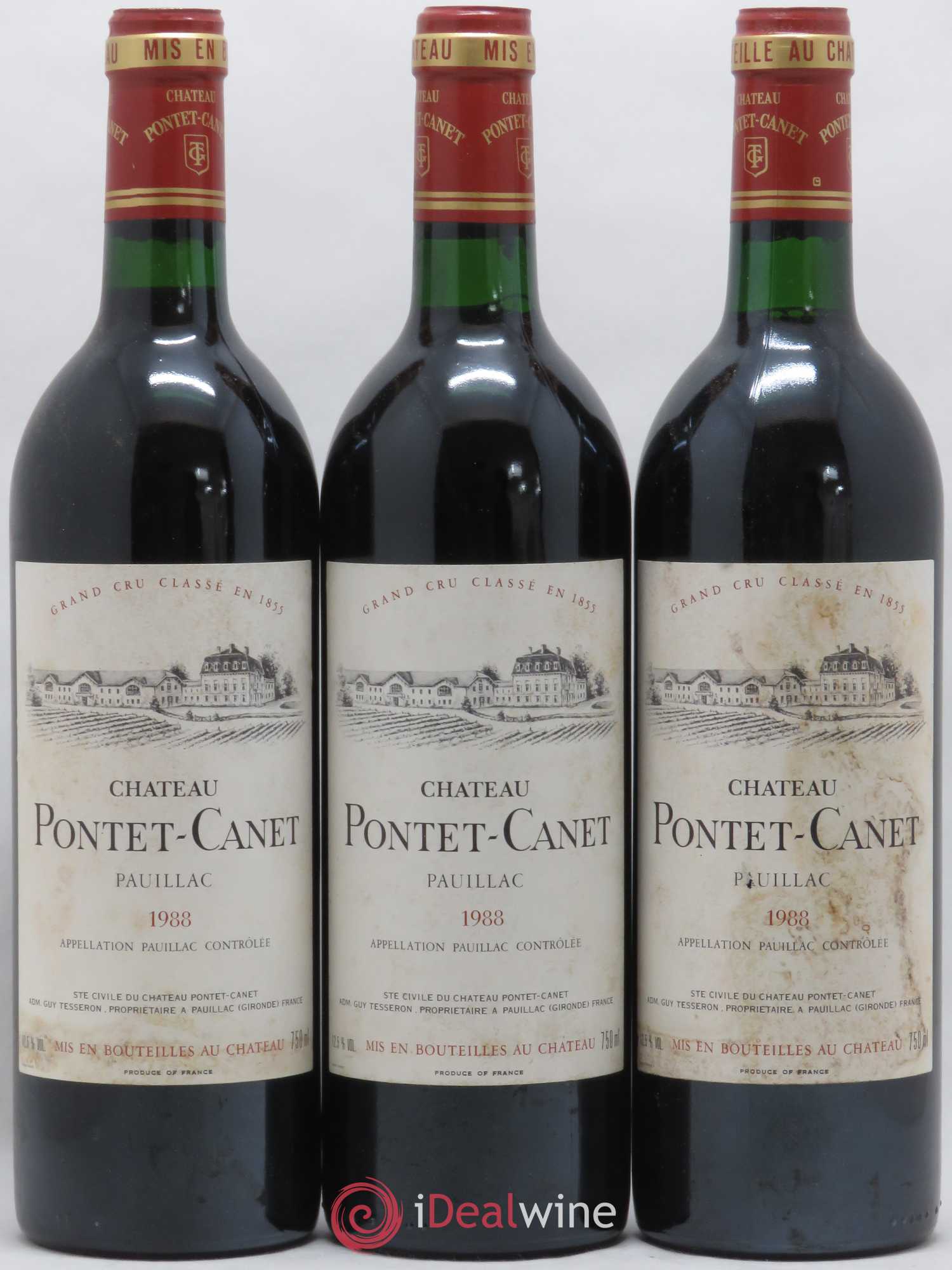 Château Pontet Canet 5ème Grand Cru Classé 1988 - Lot de 12 bouteilles - 2