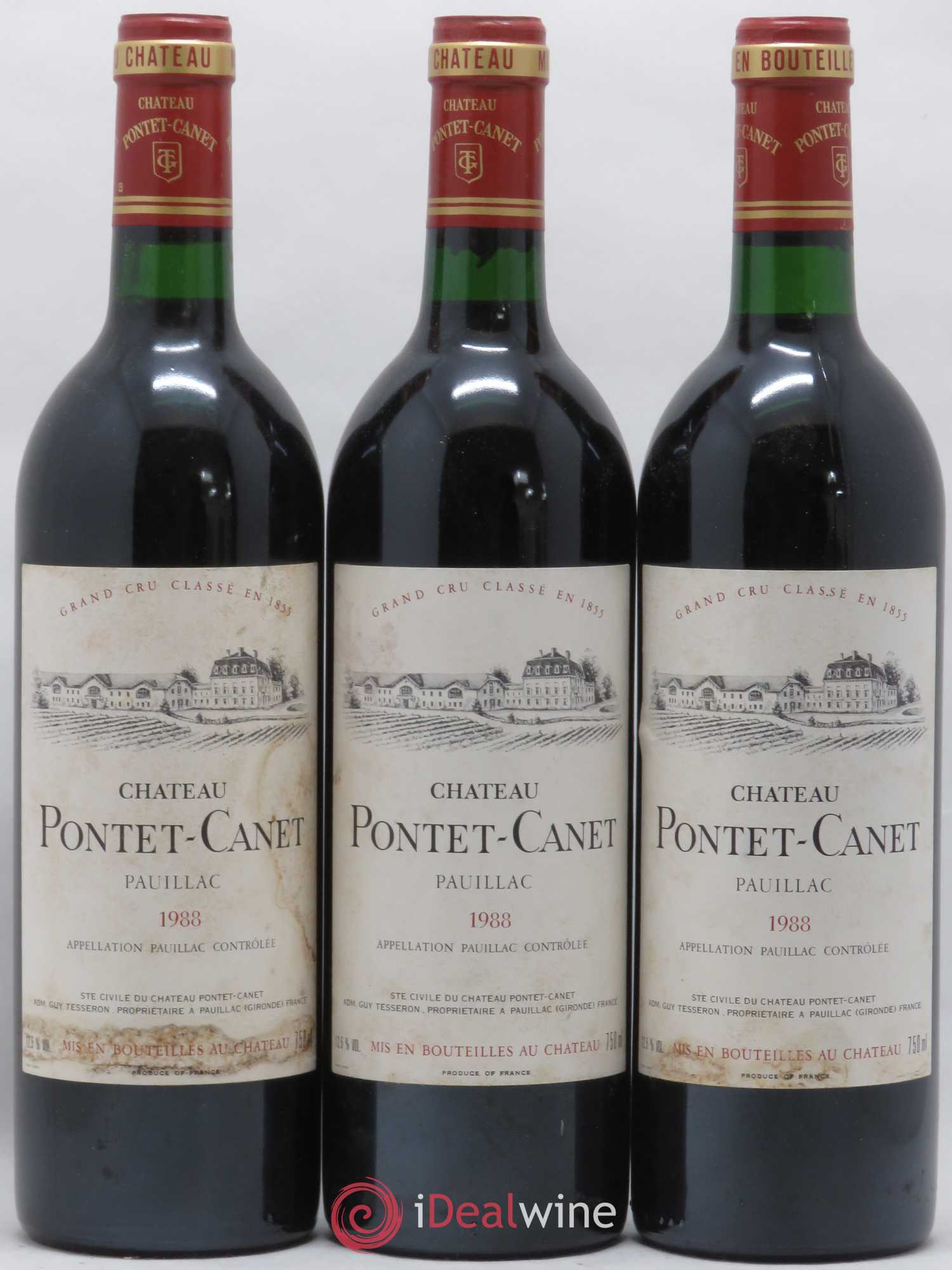 Château Pontet Canet 5ème Grand Cru Classé 1988 - Lot de 12 bouteilles - 3