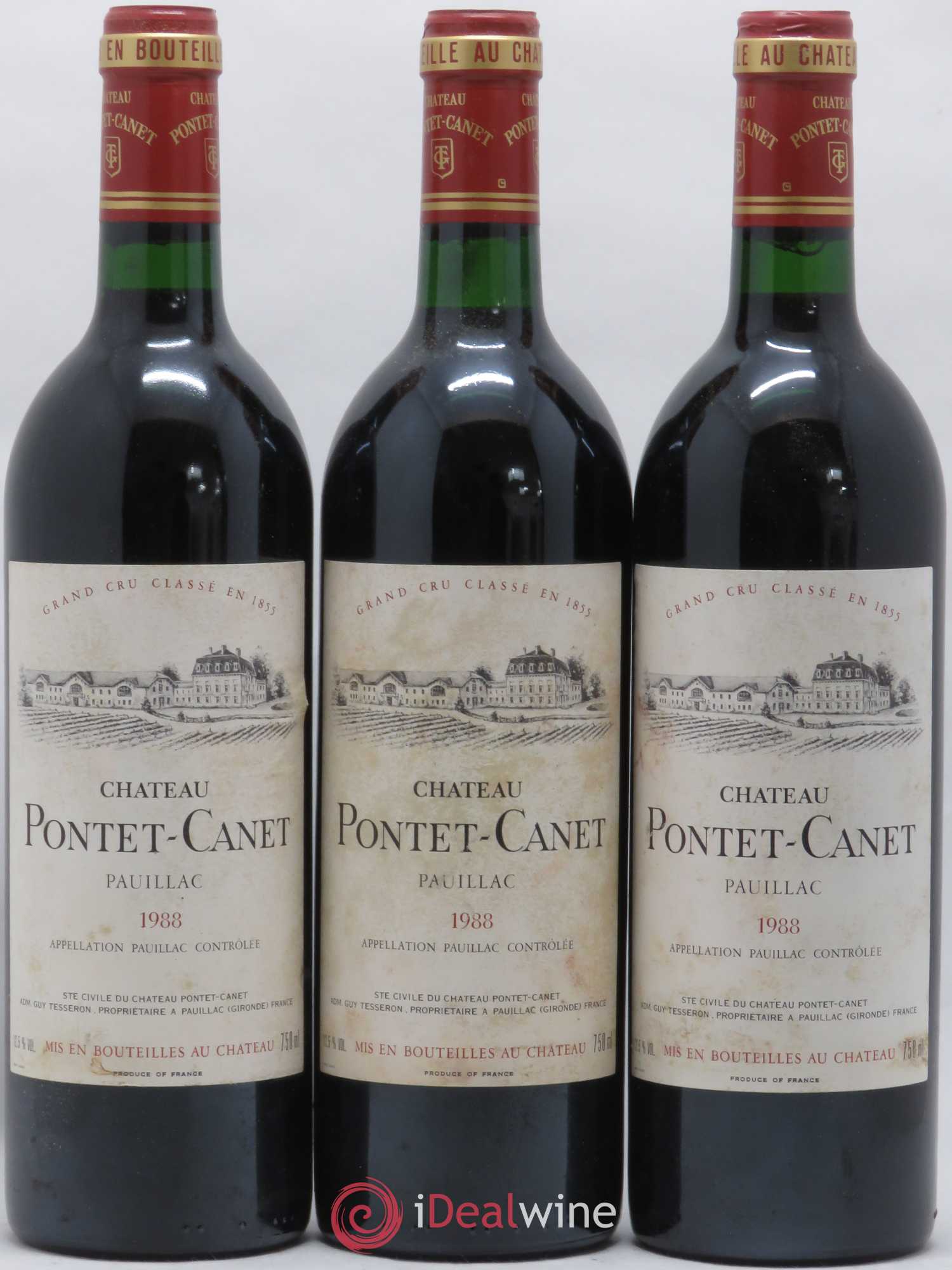 Château Pontet Canet 5ème Grand Cru Classé 1988 - Lot de 12 bouteilles - 4