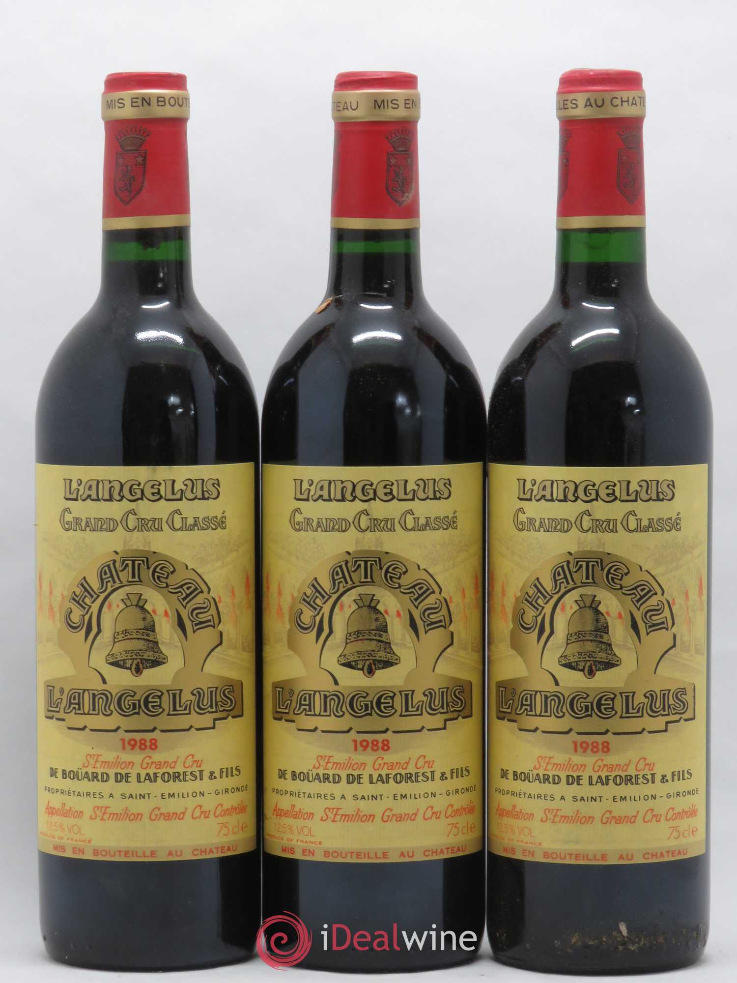 Château Angélus 1er Grand Cru Classé A 1988 - Lot de 12 bouteilles - 1