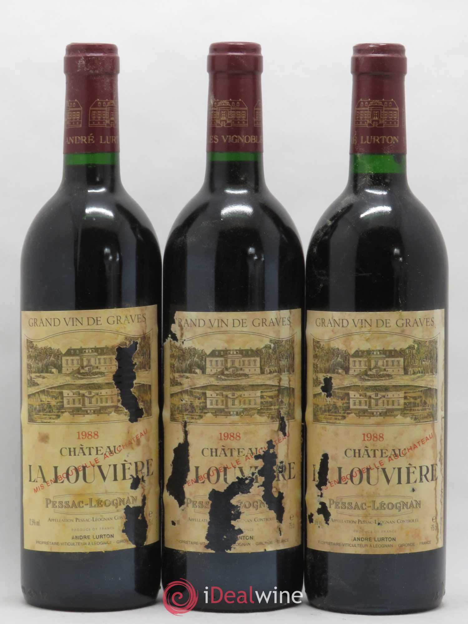 Château la Louvière 1988 - Lot de 12 bouteilles - 4