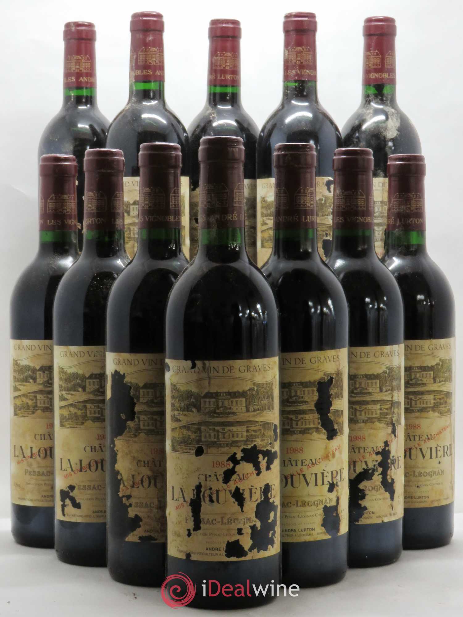 Château la Louvière 1988 - Lot de 12 bouteilles - 0
