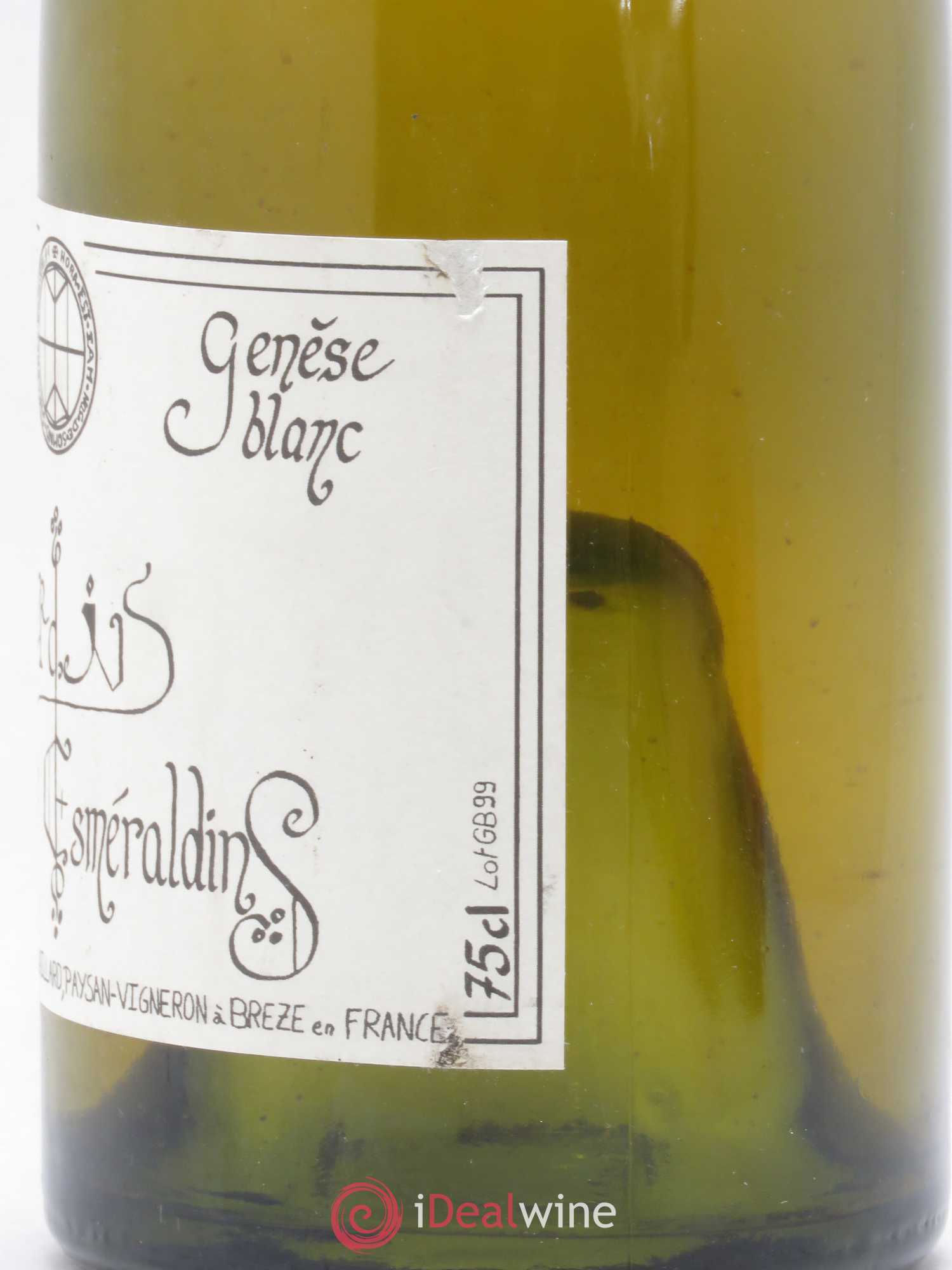 Vin de France Génèse Xavier Caillard - Les Jardins Esmeraldins 1999 - Lot de 1 bouteille - 1