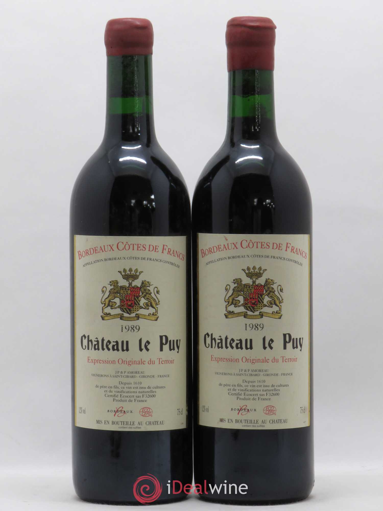 Château Le Puy 1989 - Lot de 2 bouteilles - 0