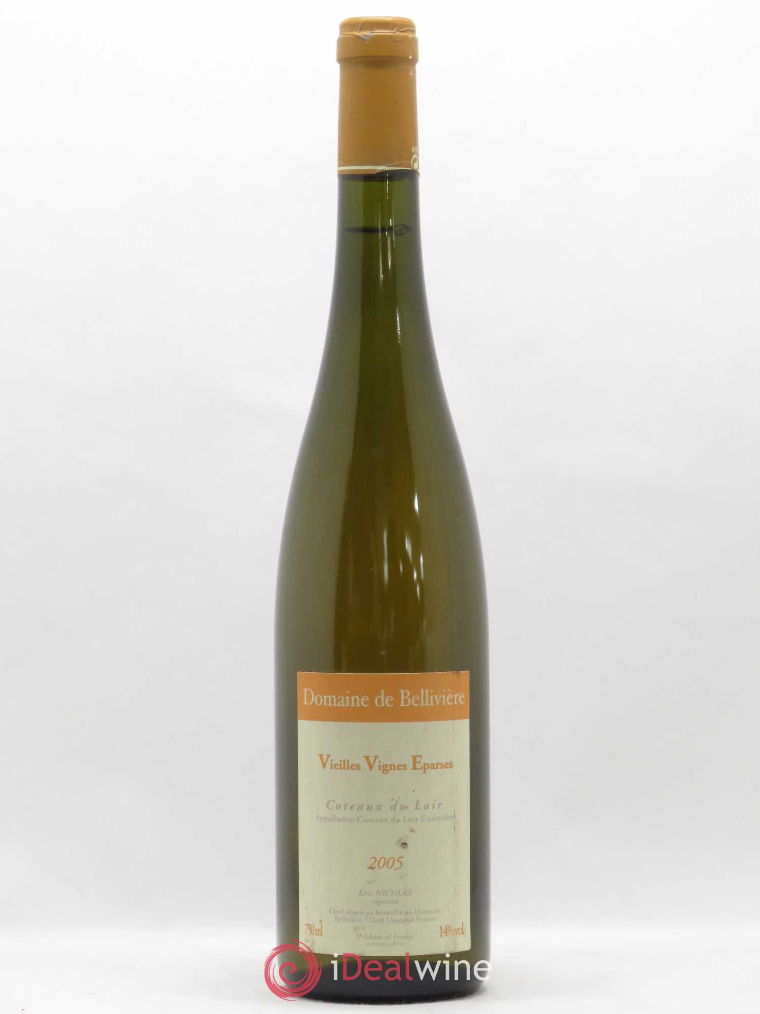 Coteaux du Loir Vieilles Vignes Eparses Domaine de Bellivière (sans prix de réserve) 2005 - Lot de 1 bouteille - 0