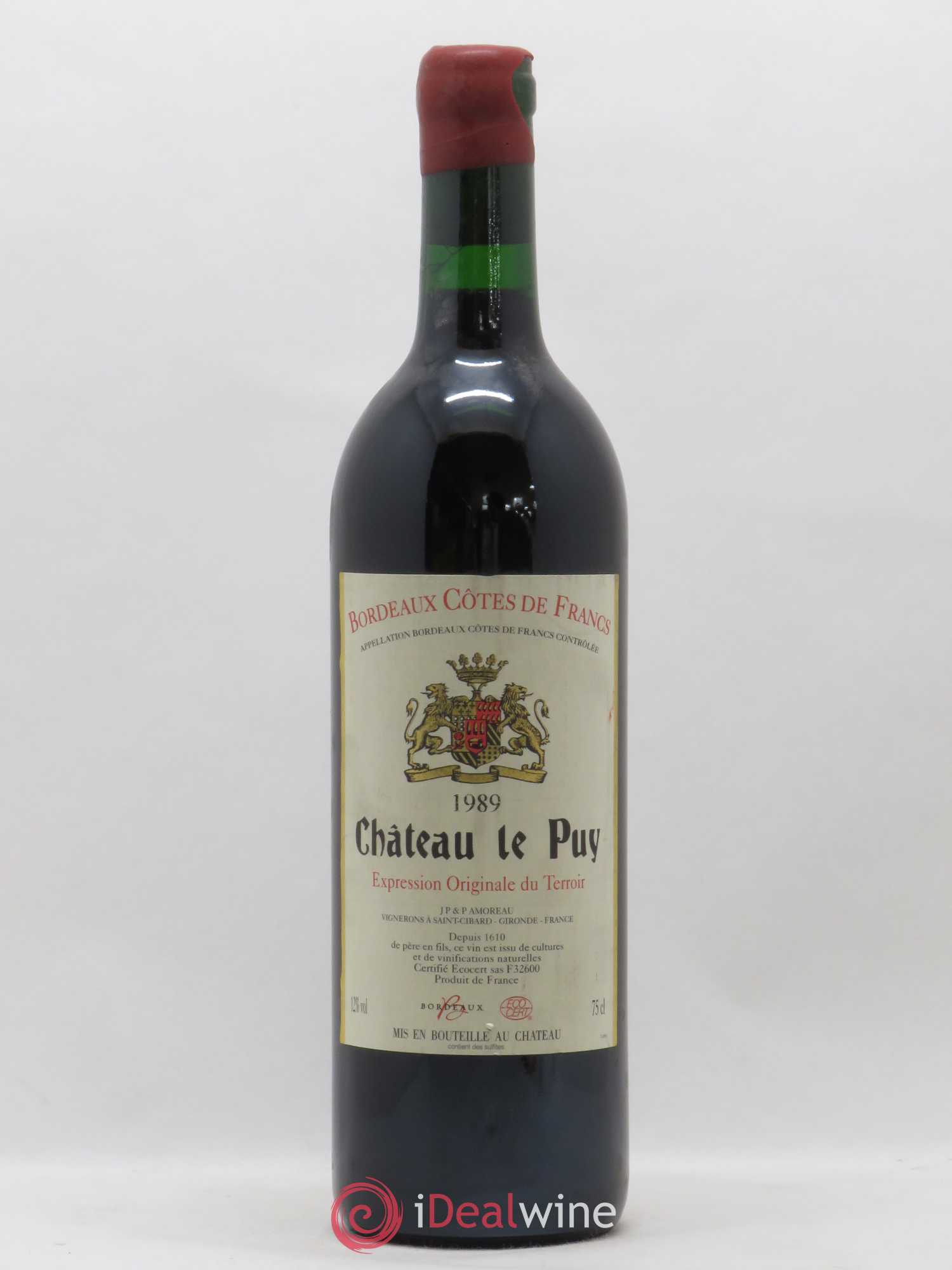 Château Le Puy 1989 - Lot de 1 bouteille - 0