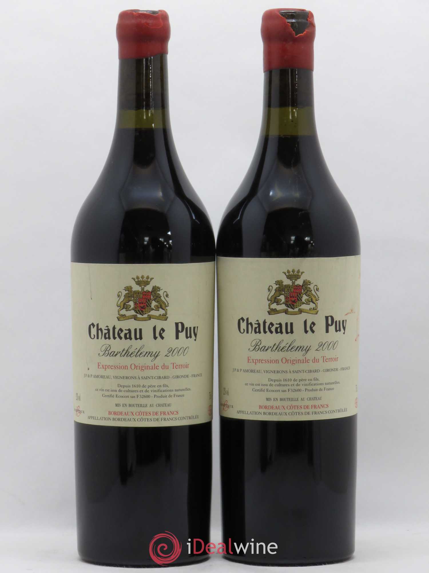 Le Puy - Cuvée Barthélemy 2000 - Lot de 2 bouteilles - 0