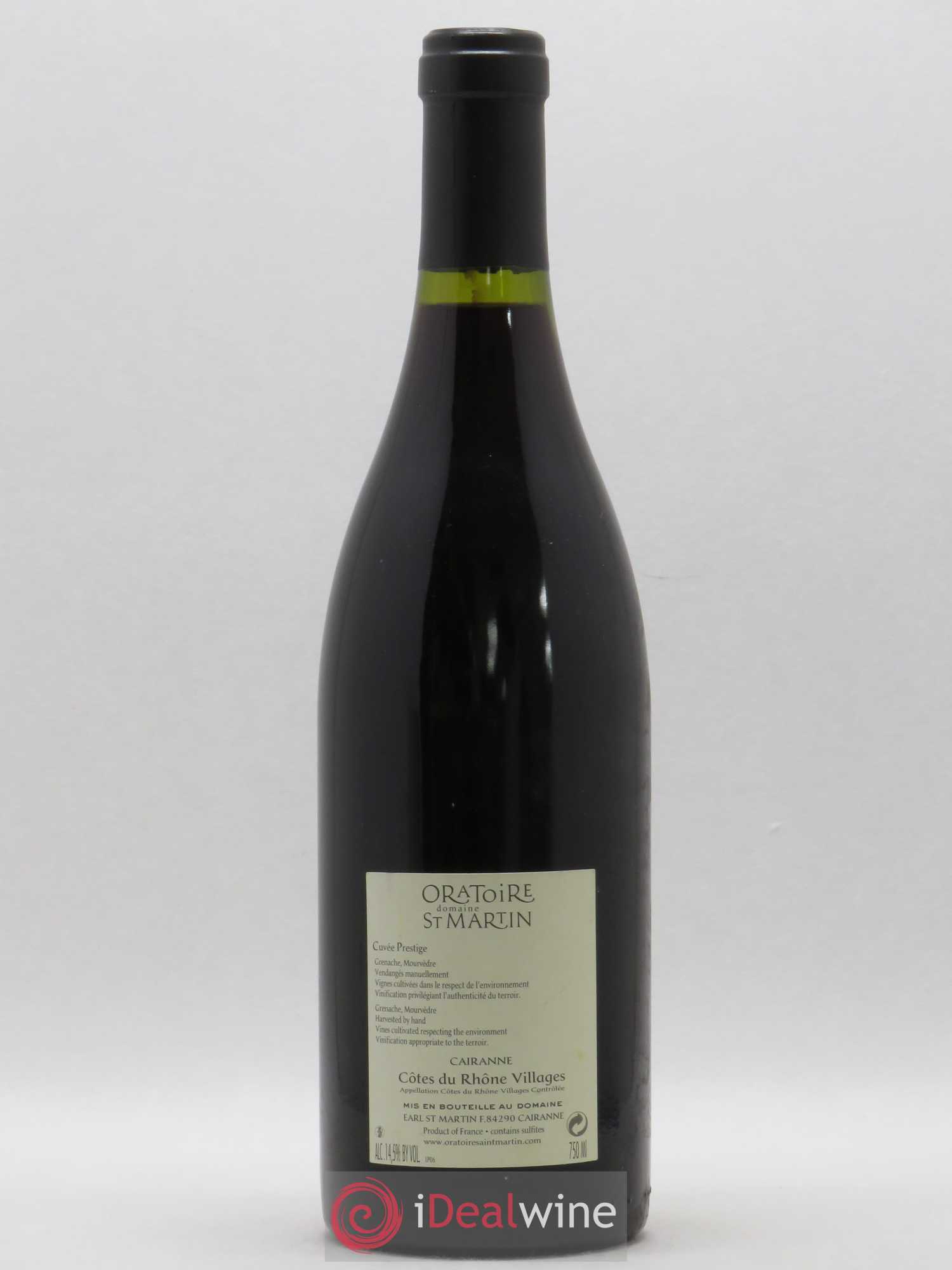 Côtes-du-Rhône-Villages Cairanne Oratoire Saint-Martin Cuvée Prestige Frédéric et François Alary  (sans prix de réserve) 2006 - Lot de 1 bouteille - 1