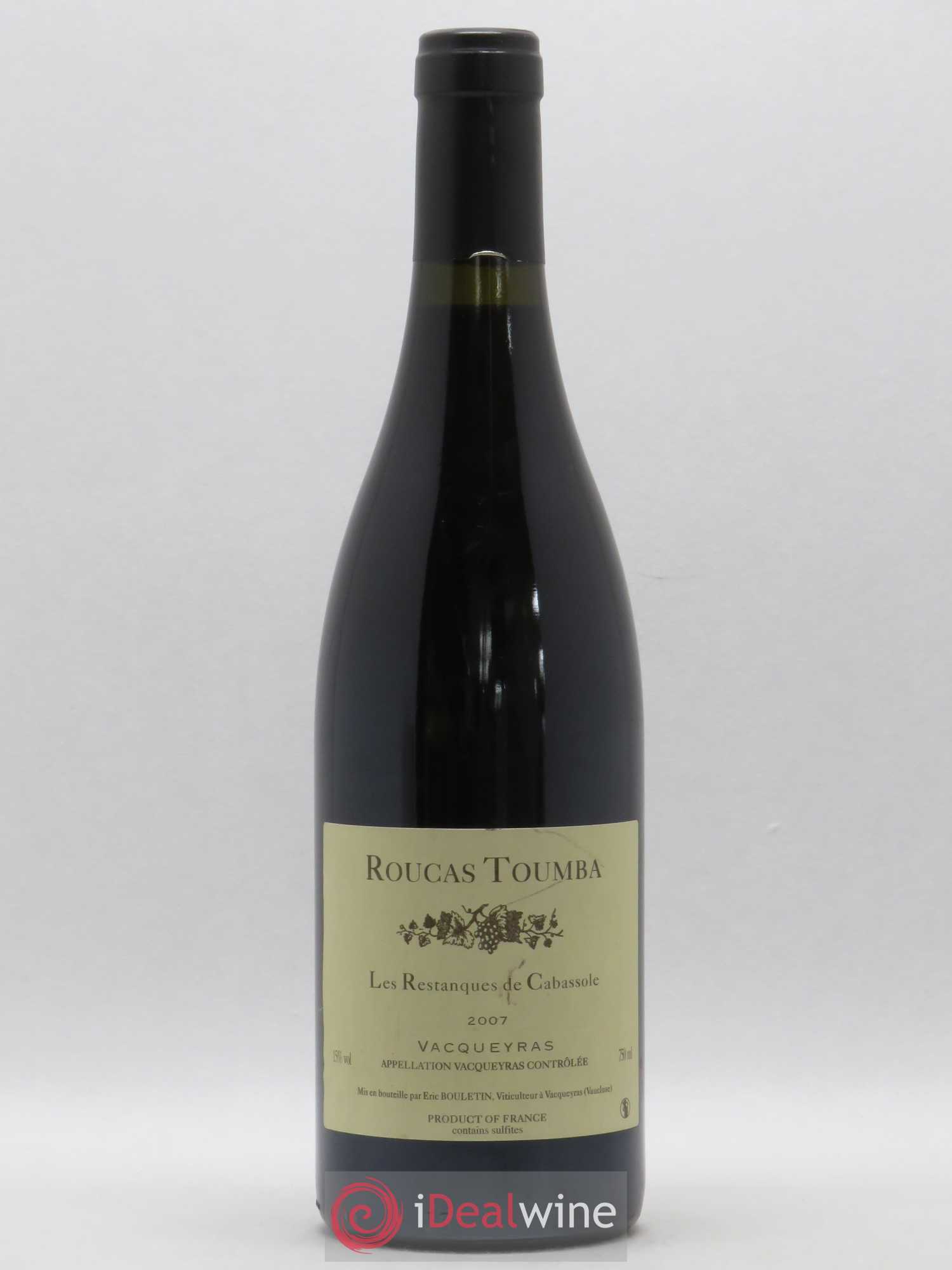Vacqueyras Les Restanques De Cabassole Roucas Toumba 2007 - Posten von 1 Flasche - 0