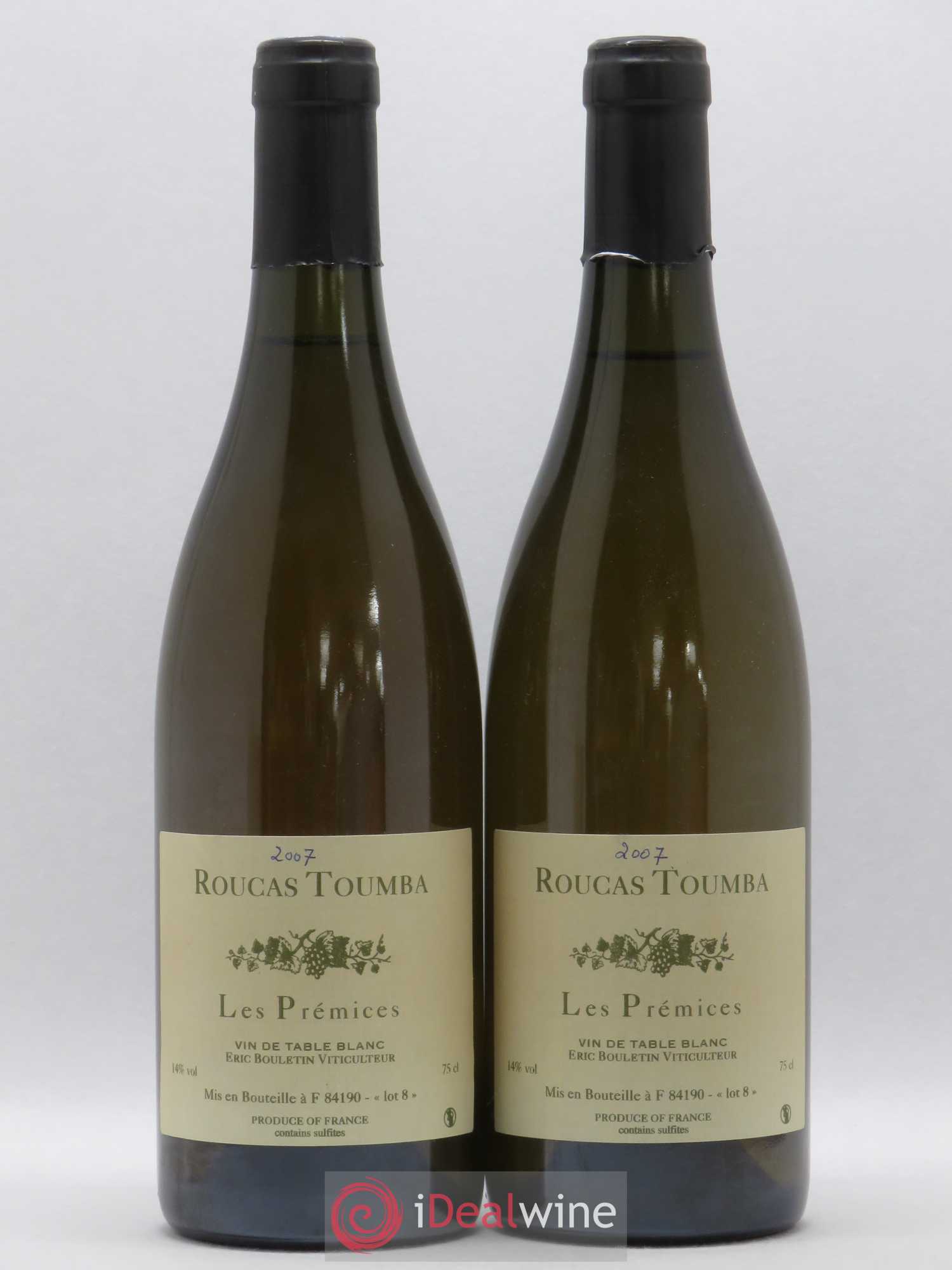 Vin de France Les Prémices Roucas Toumba (sans prix de réserve) 2007 - Posten von 2 Flaschen - 0