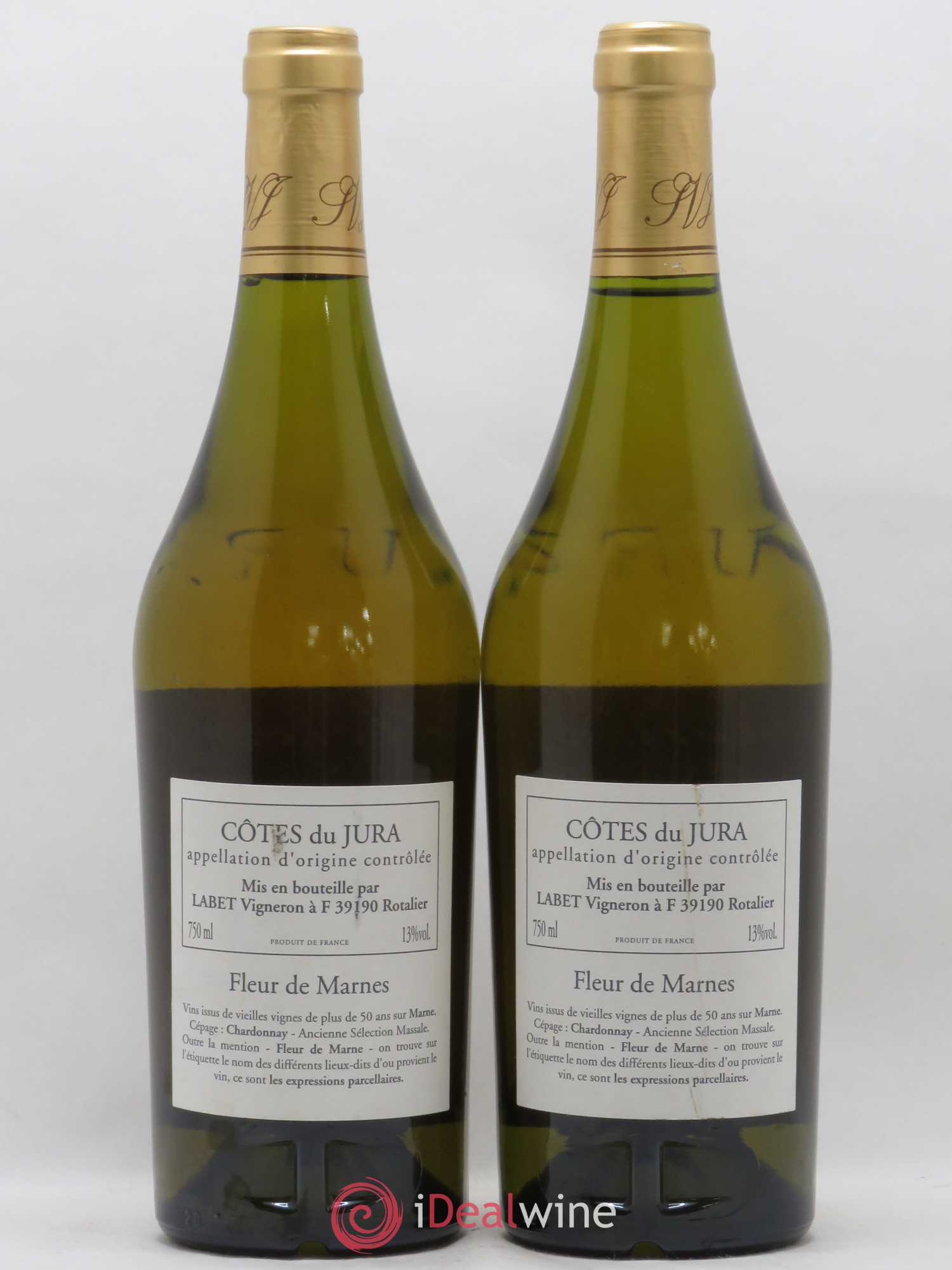 Côtes du Jura Fleur de Marne En Chalasse chardonnay Domaine Labet 2002 - Posten von 2 Flaschen - 1
