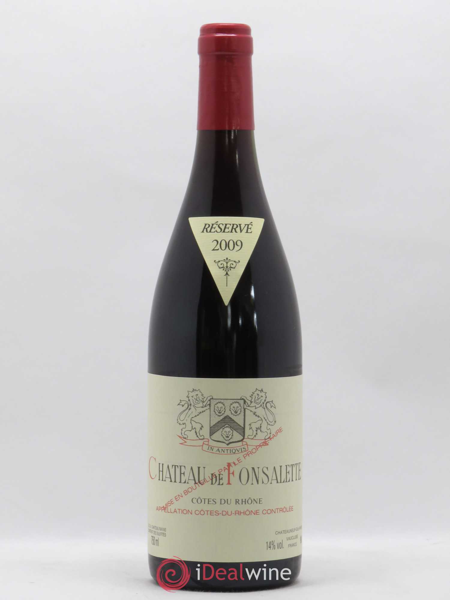 Côtes-du-Rhône Château de Fonsalette Emmanuel Reynaud 2009 - Lot de 1 bouteille - 0