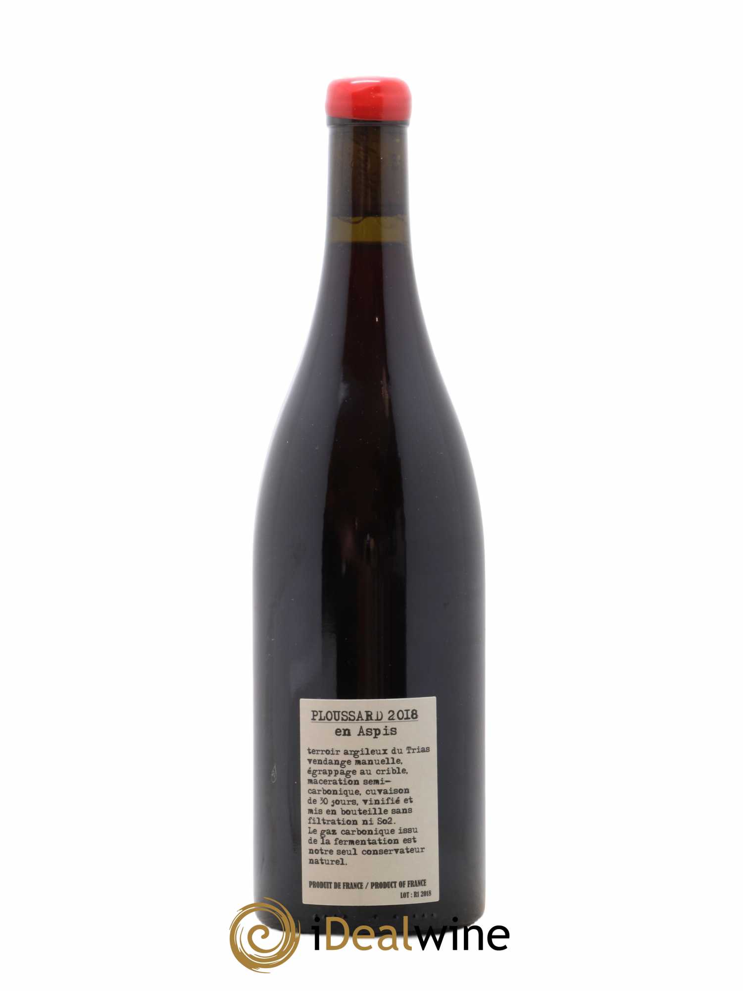Arbois-Pupillin Ploussard En Aspis Adeline Houillon & Renaud Bruyère 2018 - Lot de 1 bouteille - 1