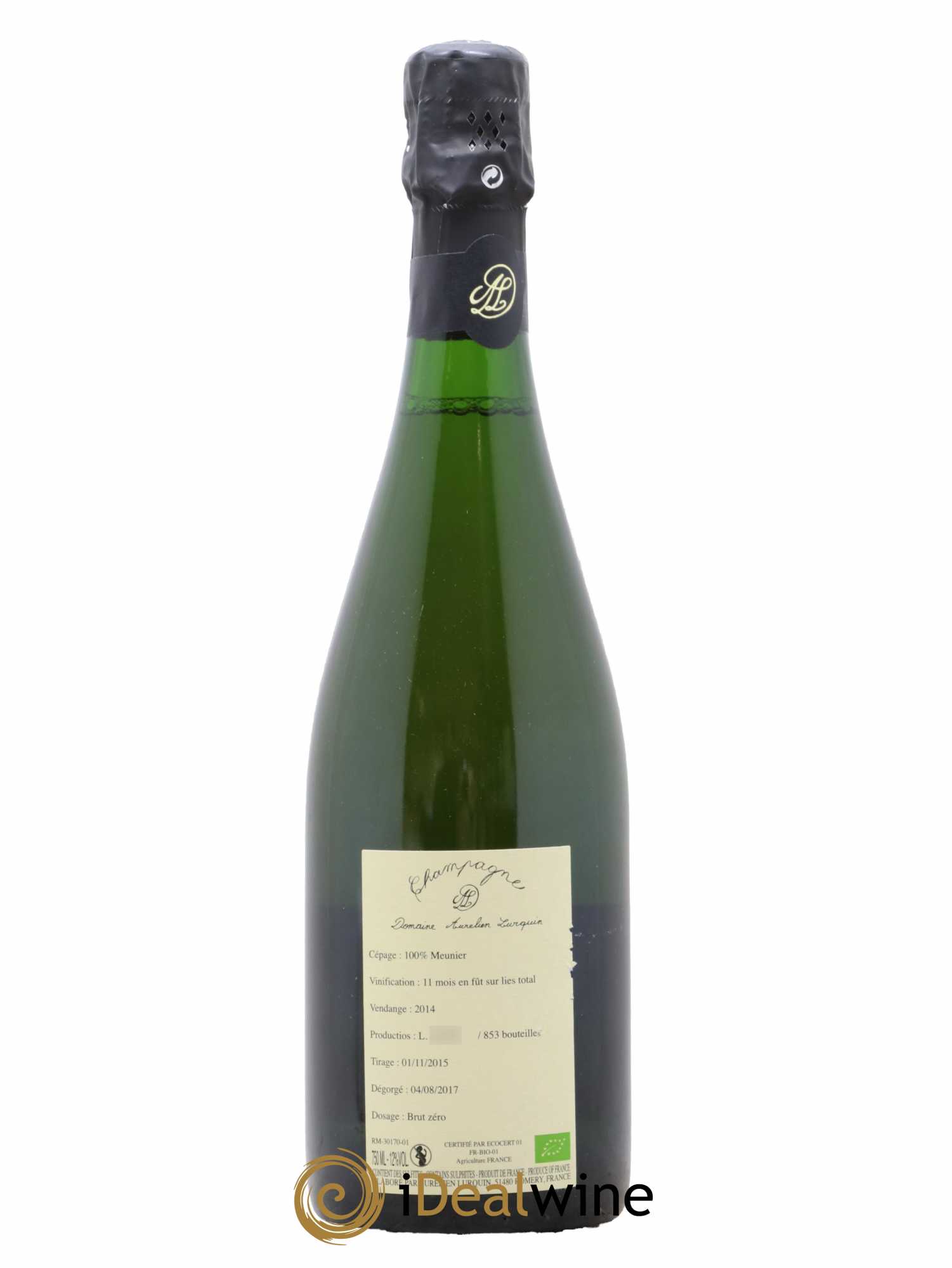 Meunier Les Crayères du Levant Aurélien Lurquin 2014 - Lot de 1 bouteille - 1