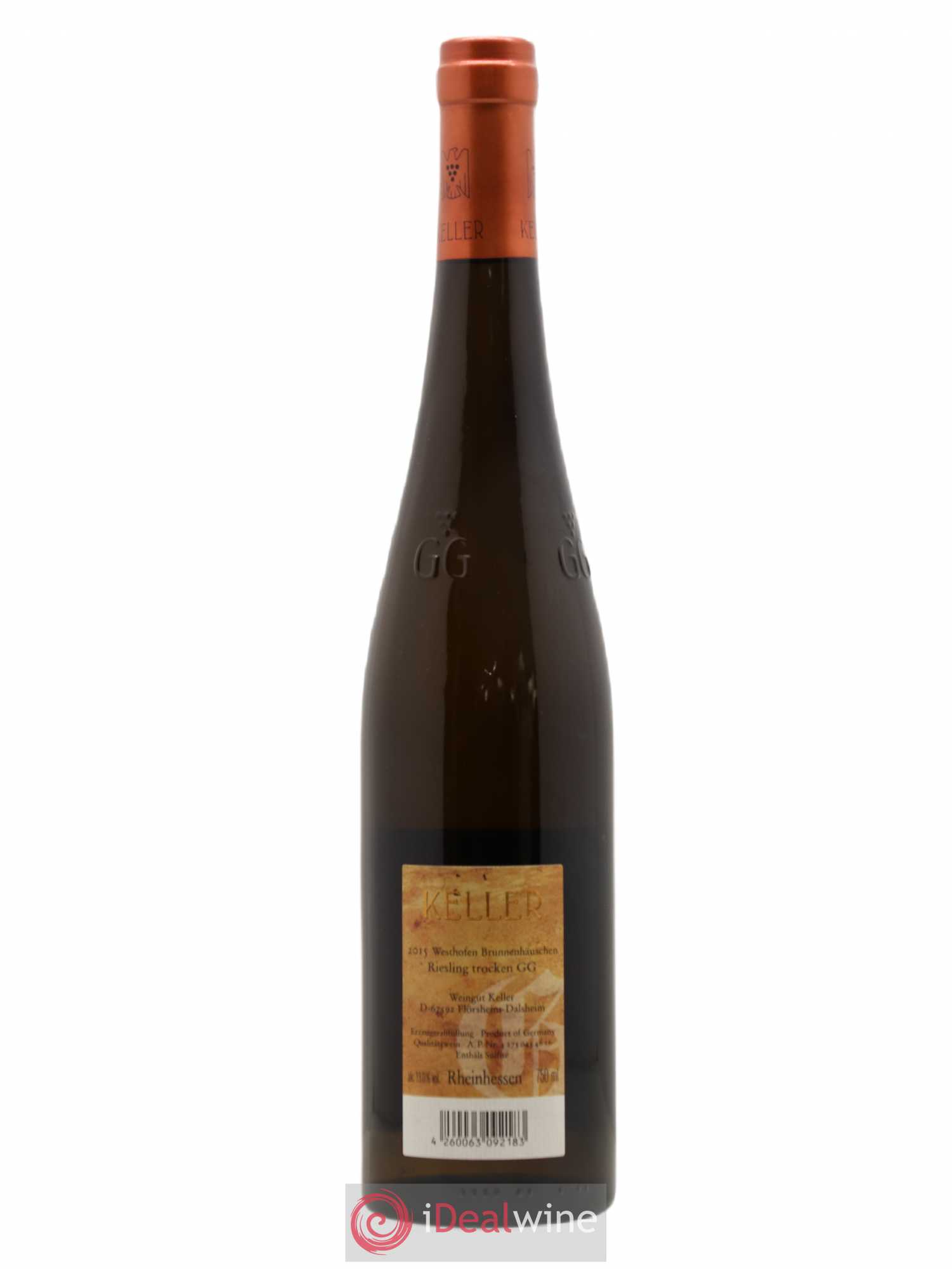 Riesling Trocken GG Abts Erde Westhofen Brunnenhäuschen Keller WEINGUT KELLER WESTHOFENER BRUNNENHAUSCHEN ABTSERDE GROSSES GEWACHS 2015 - Posten von 1 Flasche - 1