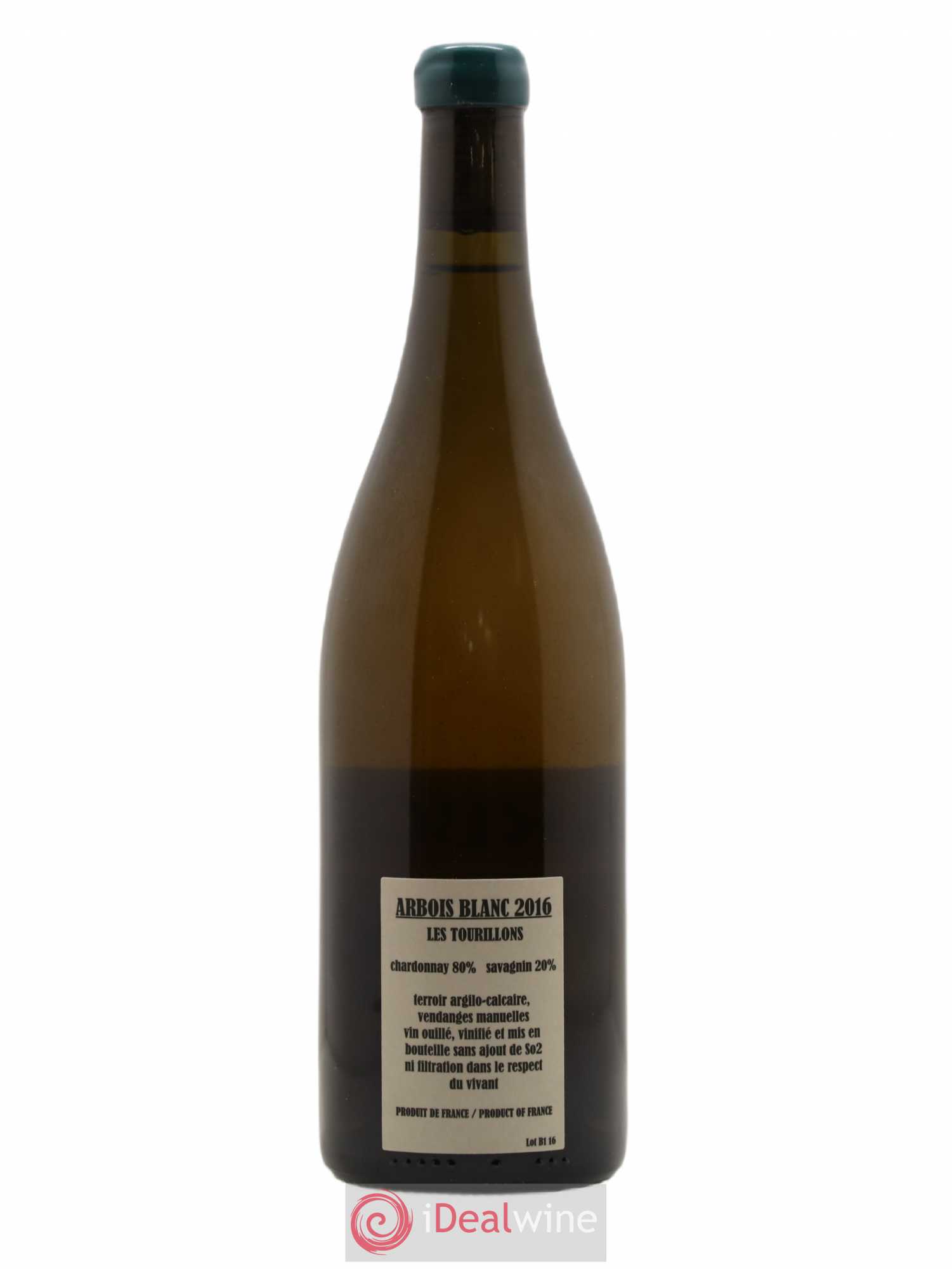 Arbois Chardonnay Savagnin Les Tourillons Adeline Houillon & Renaud Bruyère 2016 - Lot de 1 bouteille - 1