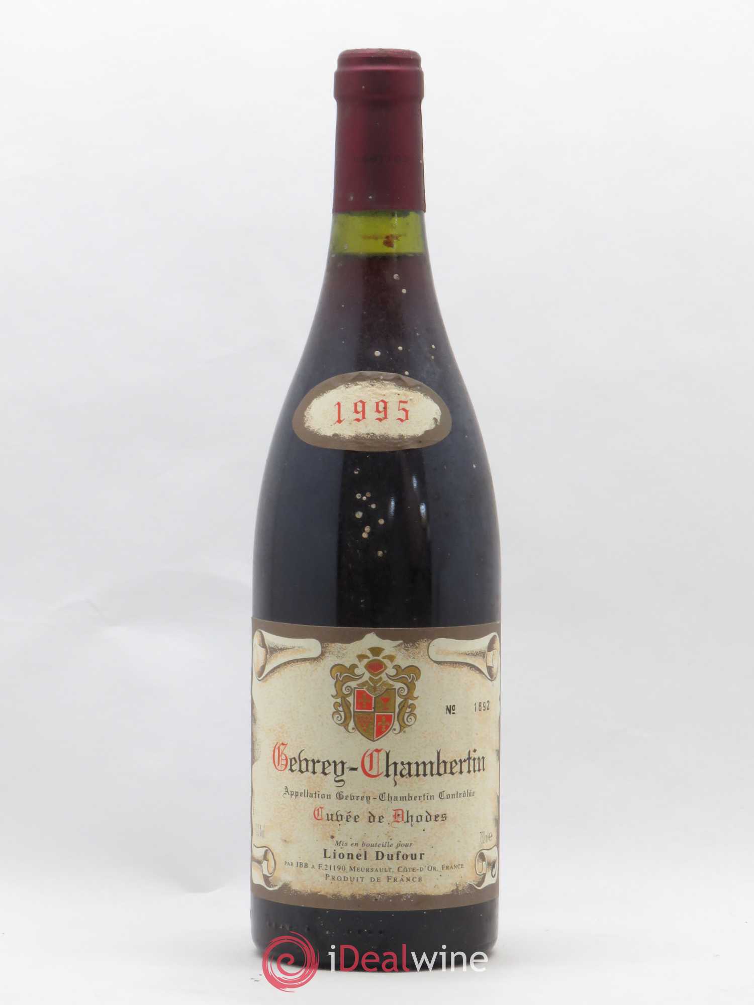 Gevrey-Chambertin Cuvée de Dhôdes Lionel Dufour 1995 - Posten von 1 Flasche - 0
