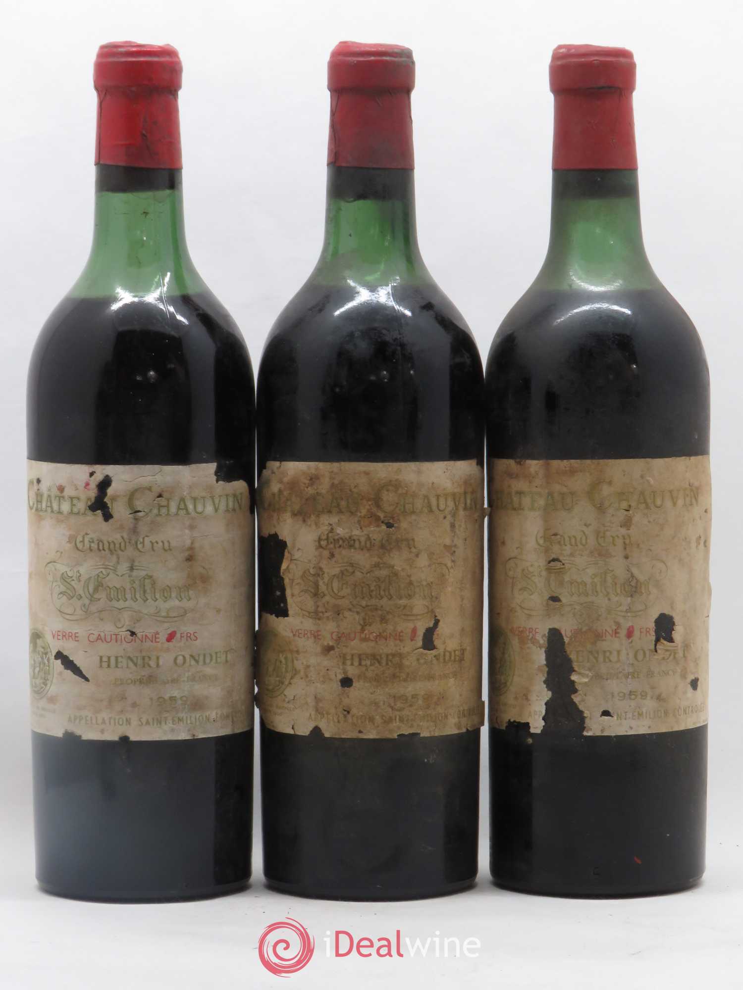 Château Chauvin Grand Cru Classé 1959 - Lot de 6 bouteilles - 1