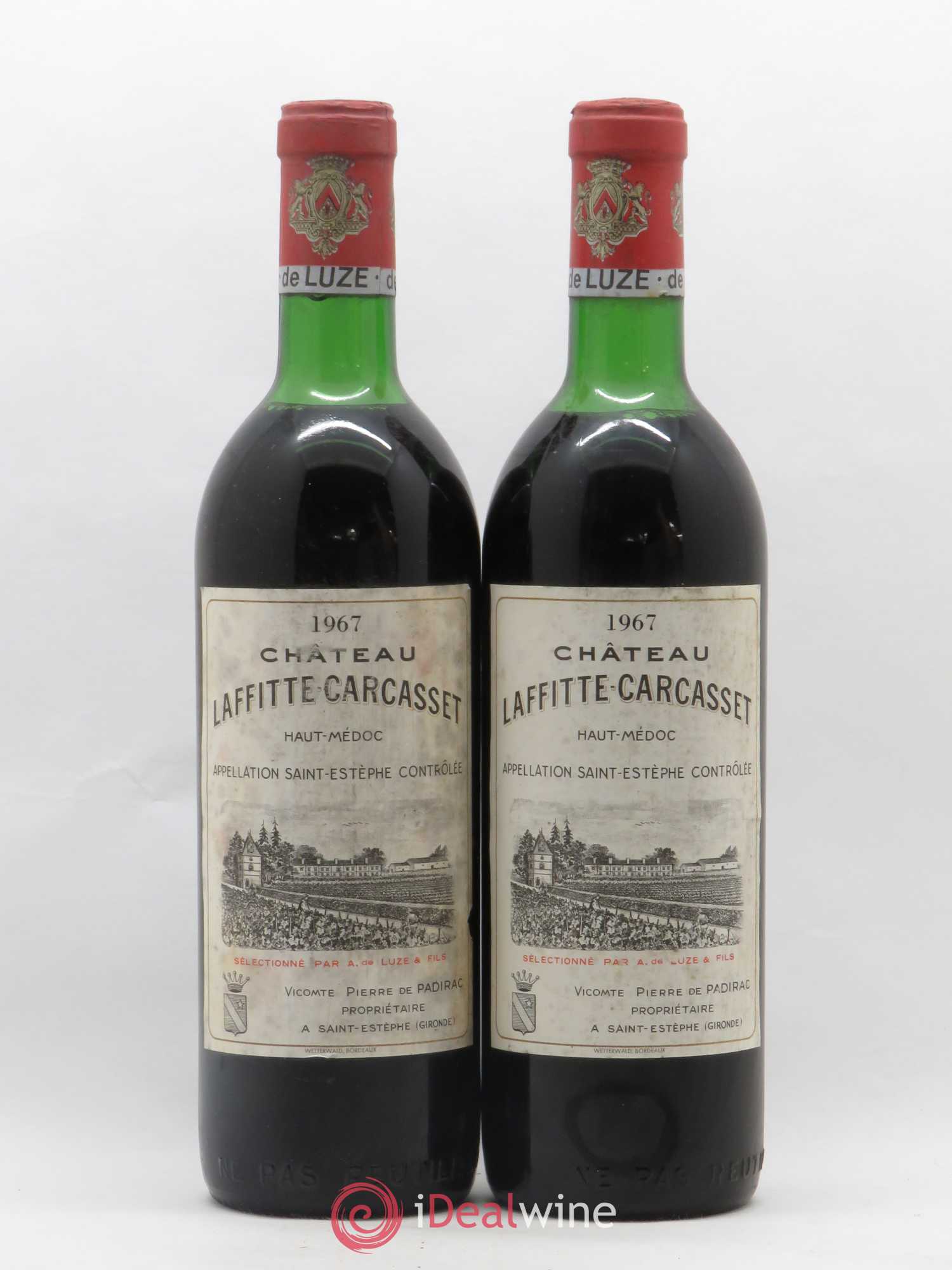 Château Laffitte Carcasset Cru Bourgeois 1967 - Lot de 2 bouteilles - 0