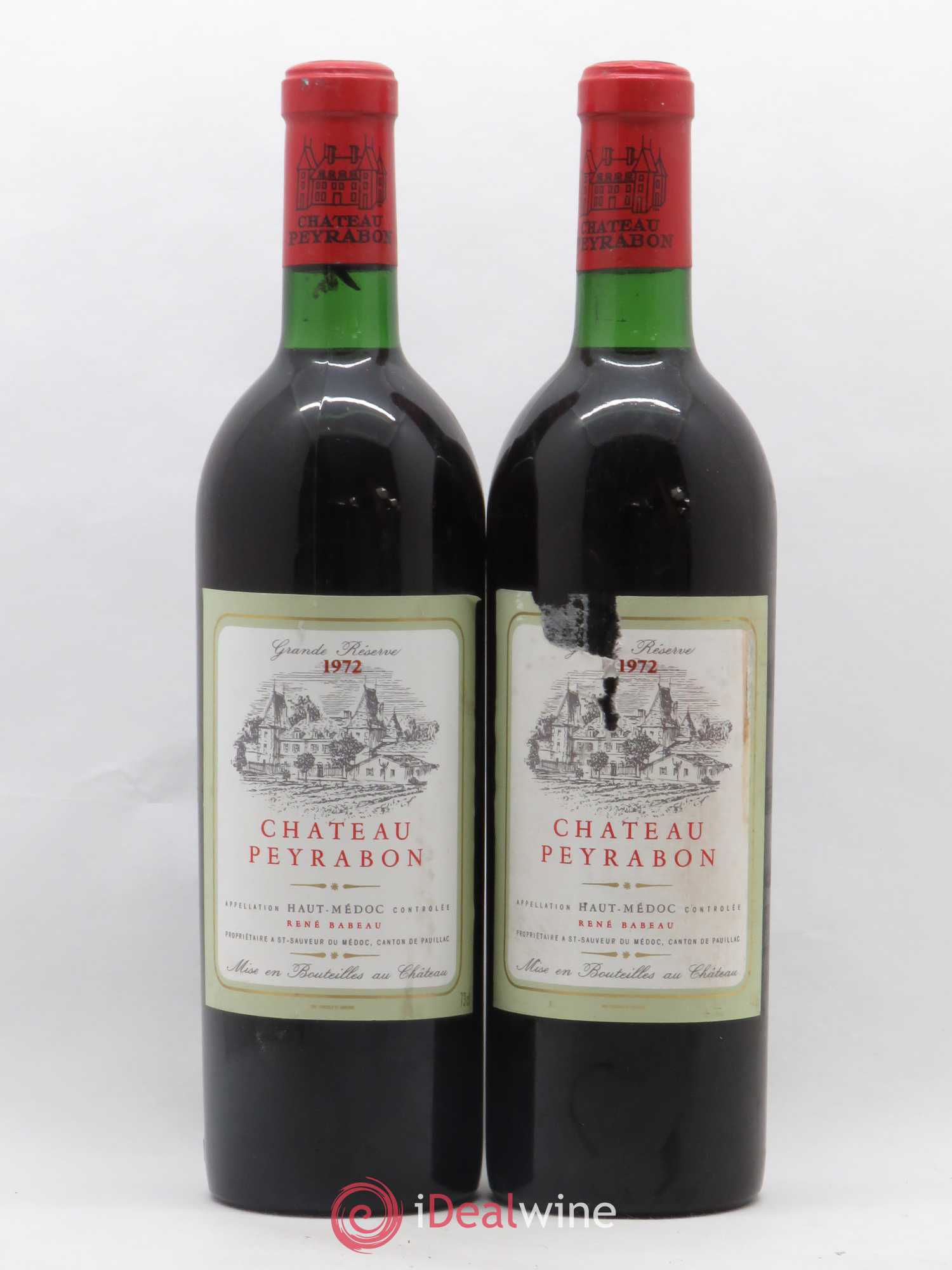 Château Peyrabon Cru Bourgeois (sans prix de réserve) 1972 - Lot de 2 bouteilles - 0