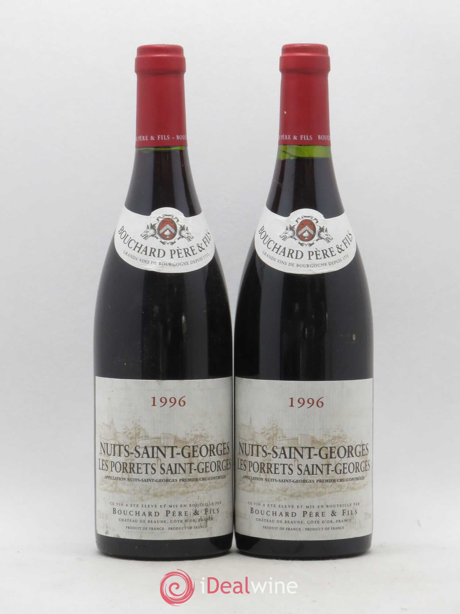 Nuits-Saint-Georges 1er Cru Les Porrets Saint-Georges Bouchard Père & Fils 1996 - Lot de 2 bouteilles - 0