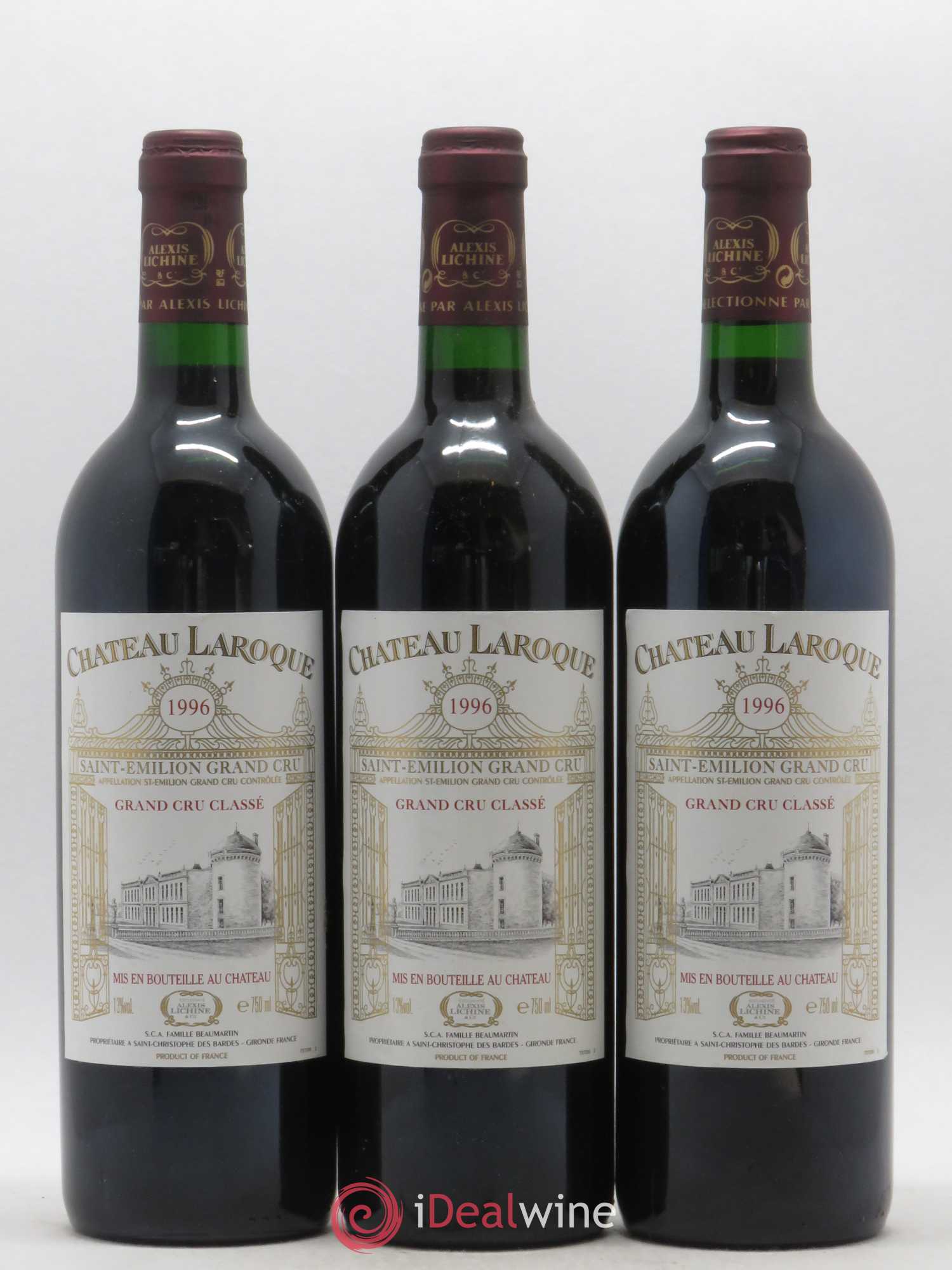 Château Laroque Grand Cru Classé 1996 - Lot de 6 bouteilles - 1