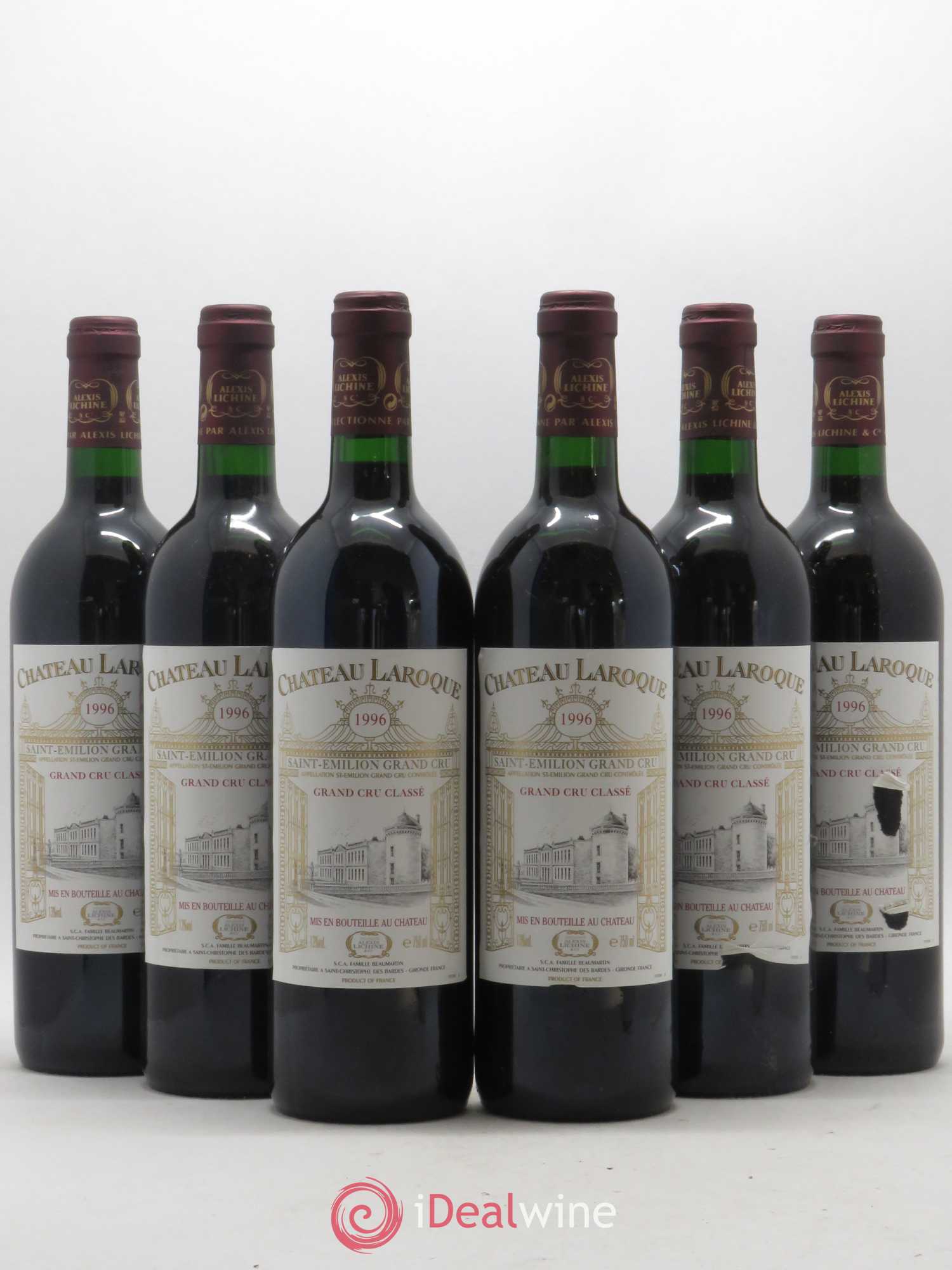 Château Laroque Grand Cru Classé 1996 - Lot de 6 bouteilles - 0