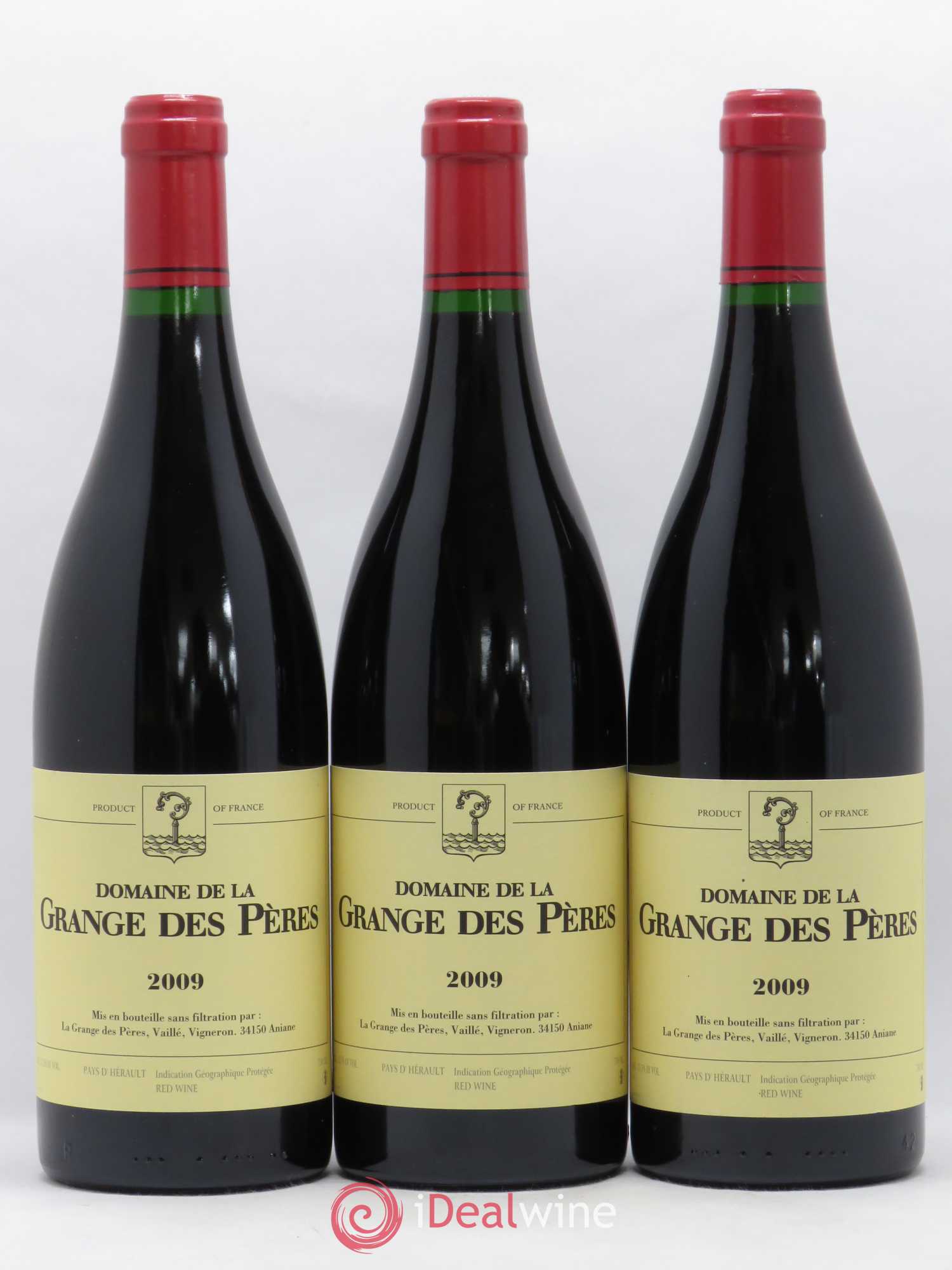 Pays d'Hérault Grange des Pères Laurent Vaillé 2009 - Lotto di 3 bottiglie - 0