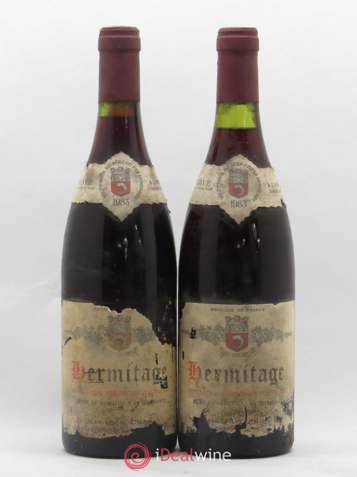Hermitage Jean-Louis Chave 1983 - Lot de 2 bouteilles - 0