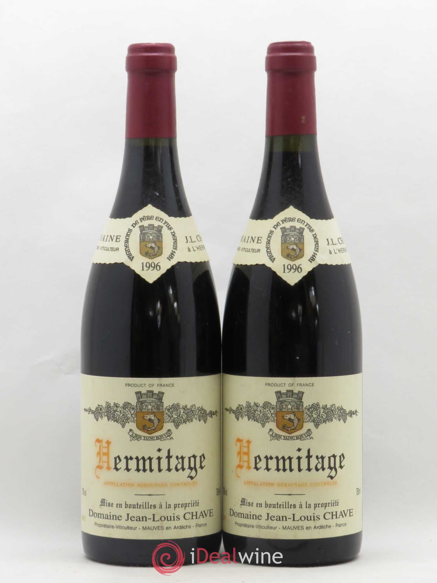 Hermitage Jean-Louis Chave 1996 - Lot de 2 bouteilles - 0