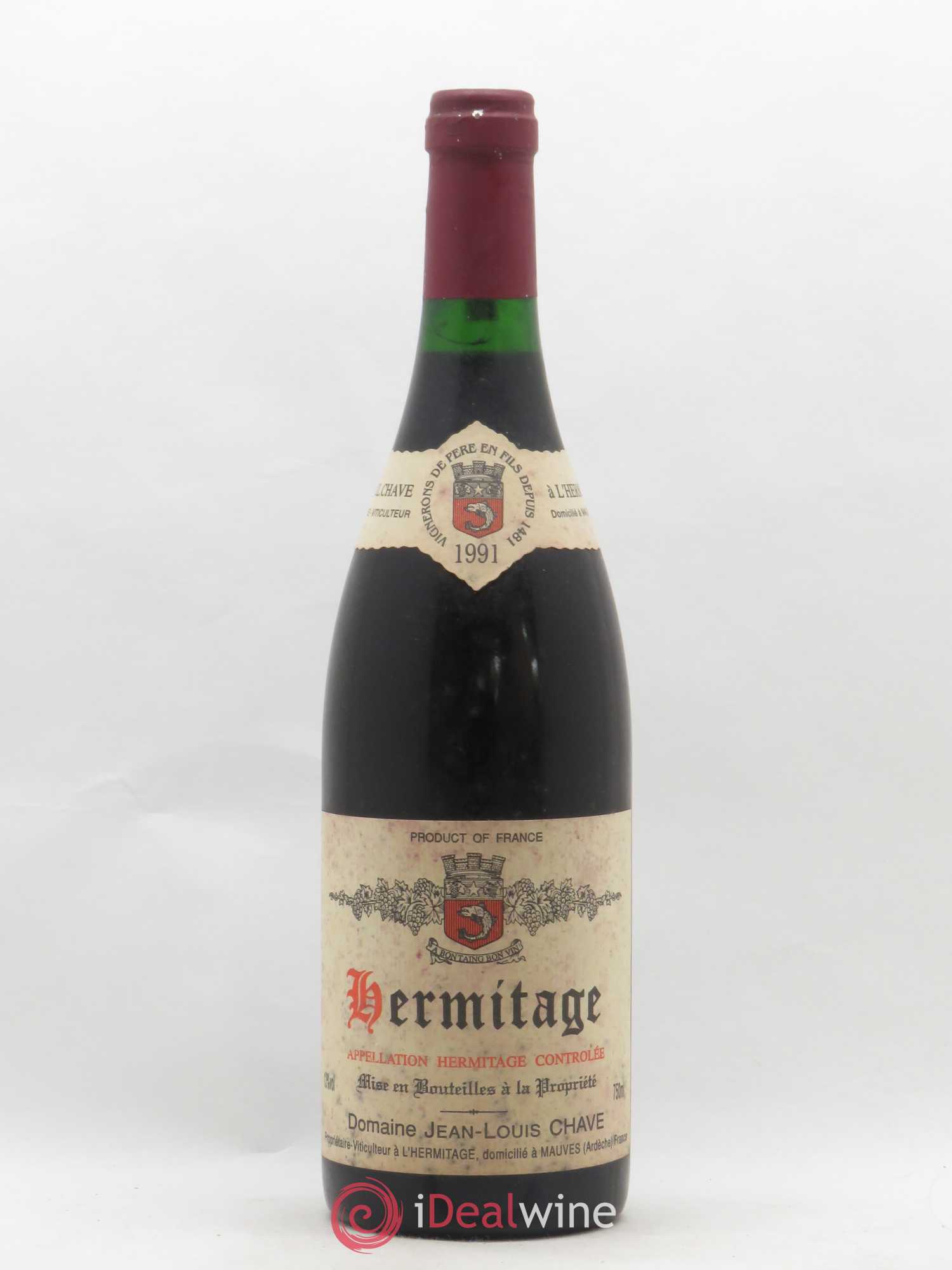 Hermitage Jean-Louis Chave 1991 - Lot de 1 bouteille - 0