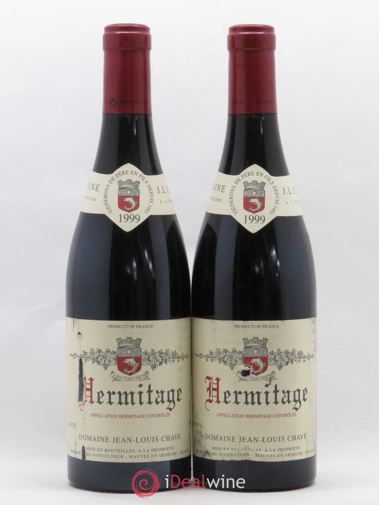 Hermitage Jean-Louis Chave 1999 - Lot de 2 bouteilles - 0