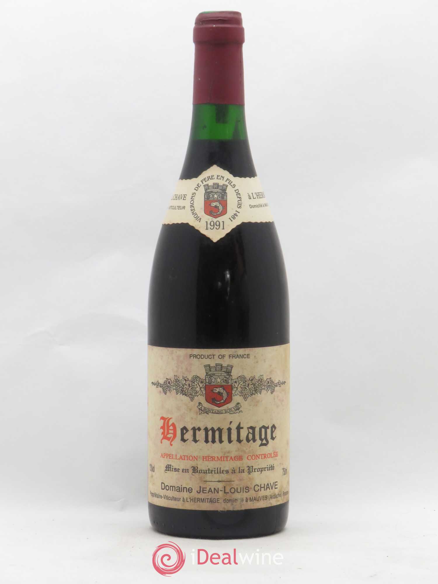 Hermitage Jean-Louis Chave 1991 - Lot de 1 bouteille - 0