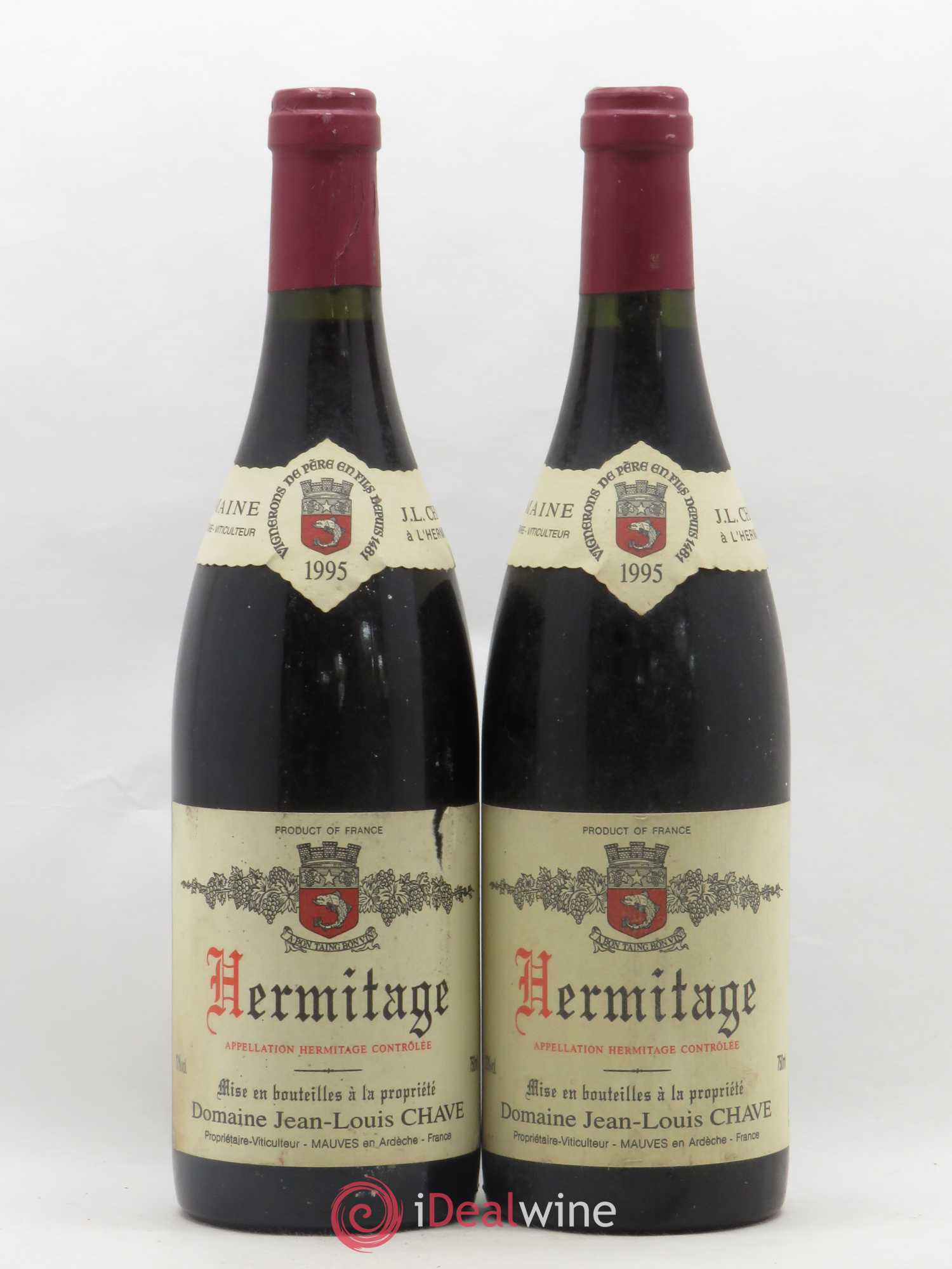 Hermitage Jean-Louis Chave 1995 - Lot de 2 bouteilles - 0