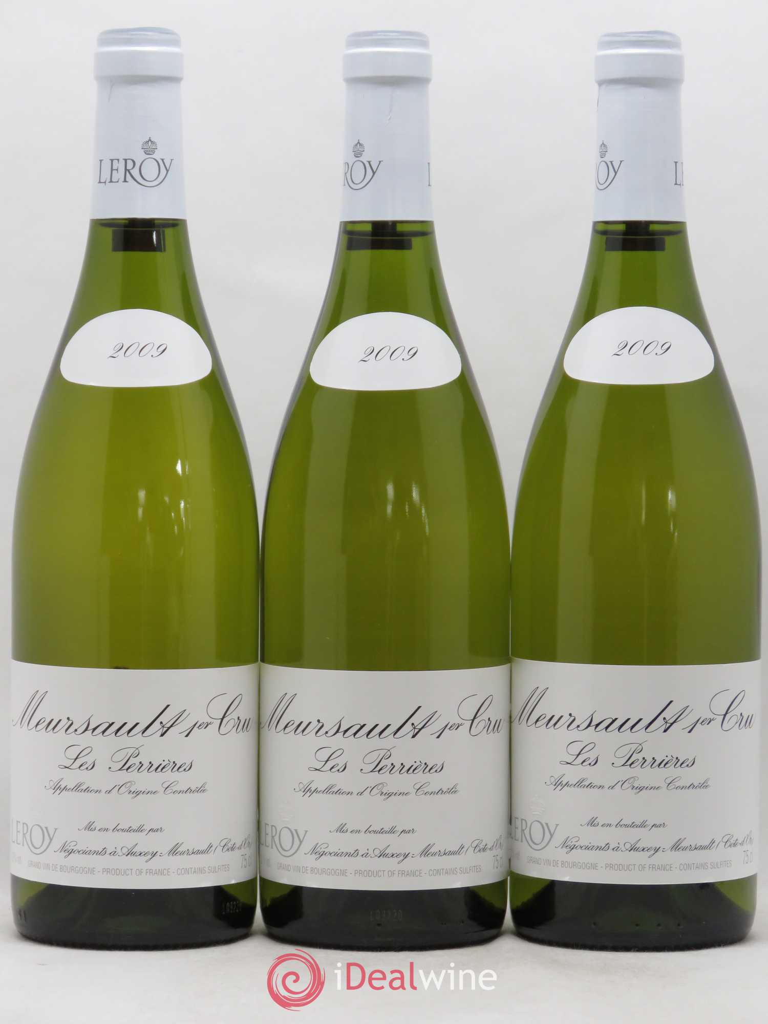 Meursault 1er Cru Perrières Leroy SA 2009 - Lot de 3 bouteilles - 0