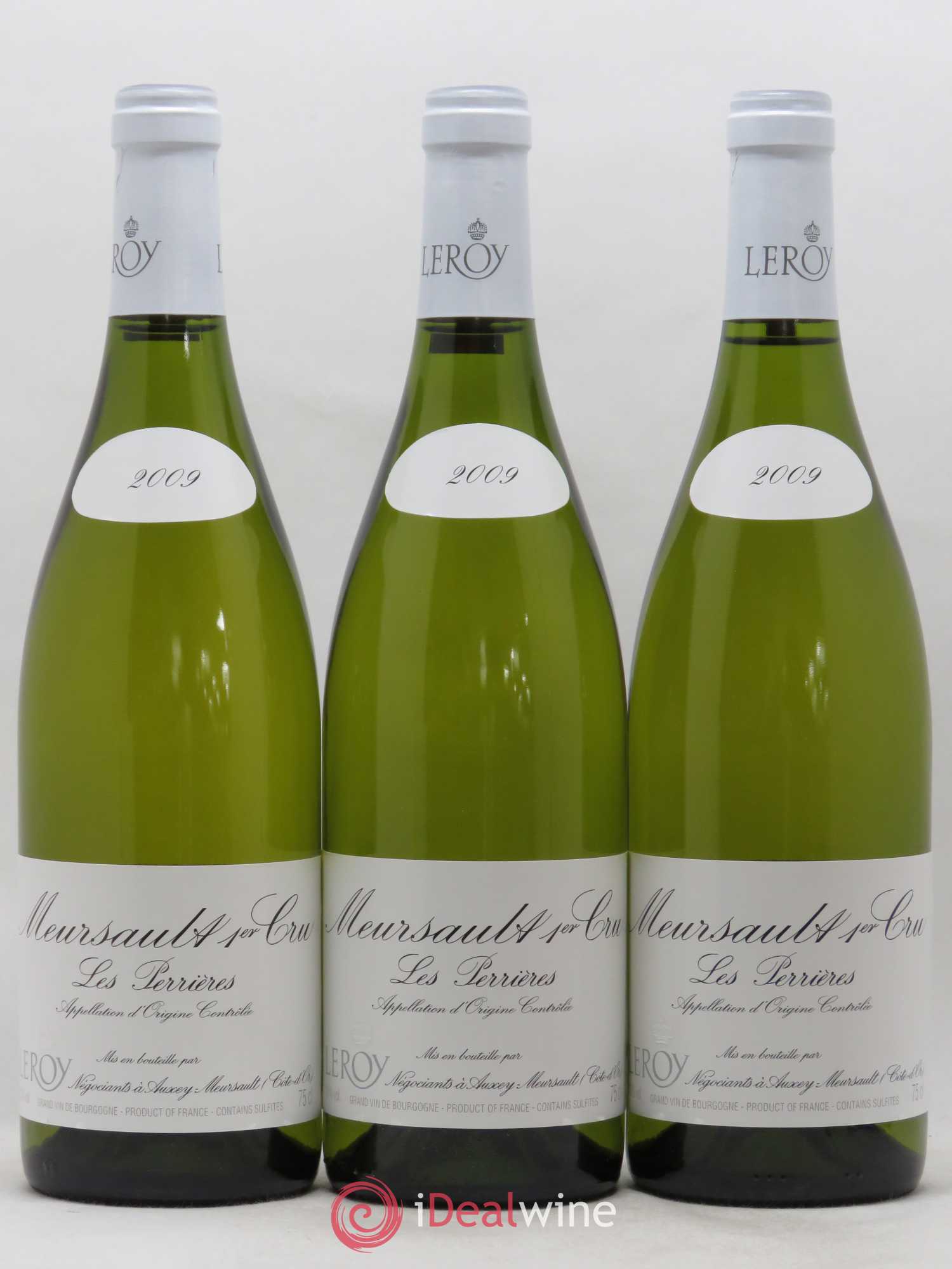 Meursault 1er Cru Perrières Leroy SA 2009 - Lot de 3 bouteilles - 0