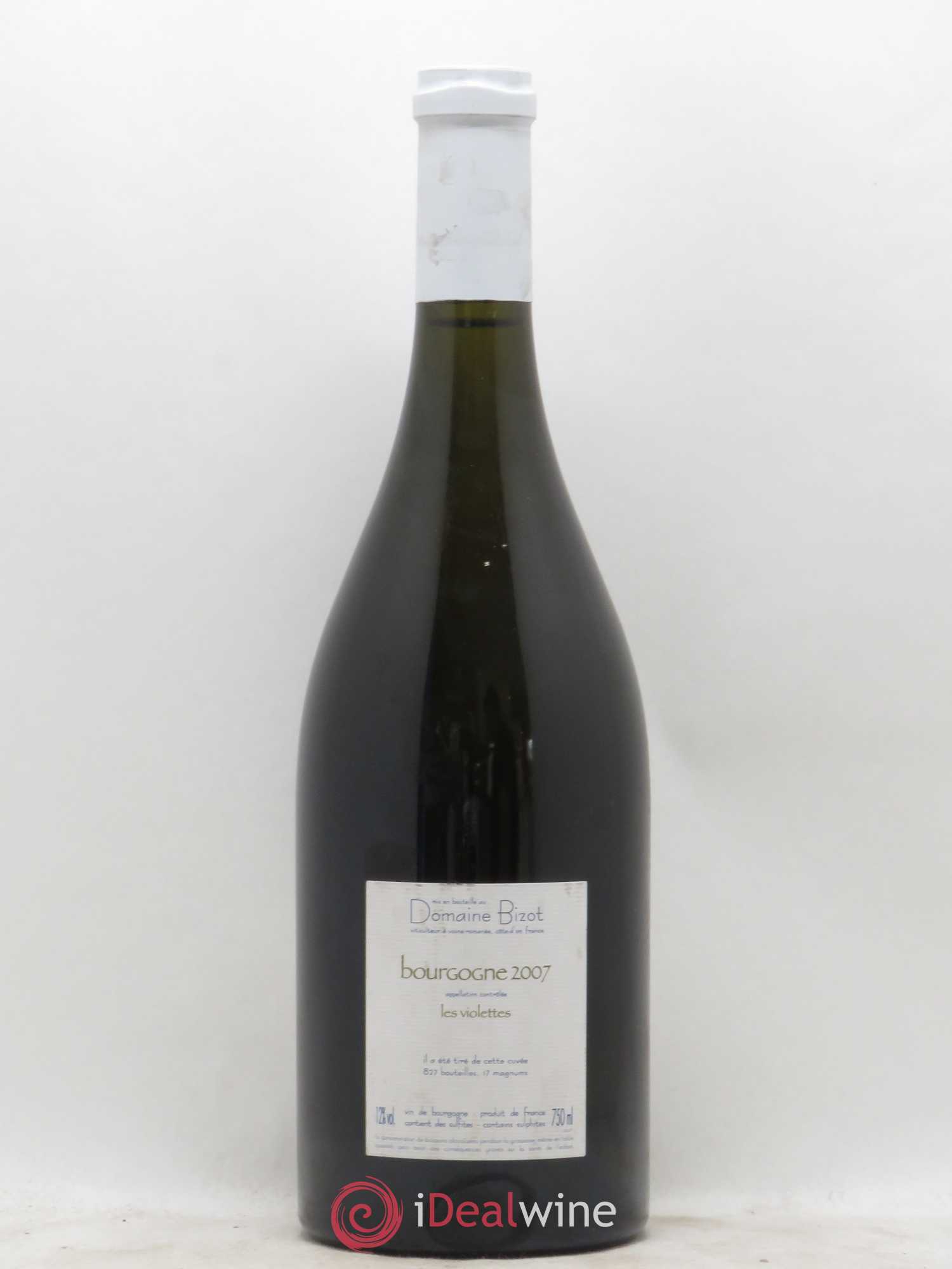 Bourgogne Les Violettes Bizot (Domaine) 2007 - Lot de 1 bouteille - 1
