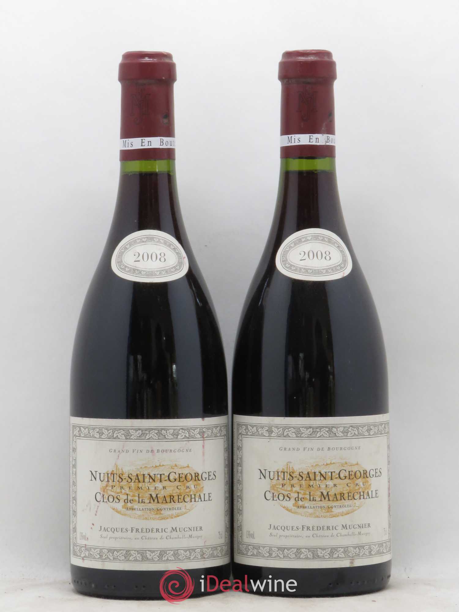 Nuits-Saint-Georges 1er Cru Clos de La Maréchale Jacques-Frédéric Mugnier 2008 - Lot de 2 bouteilles - 0