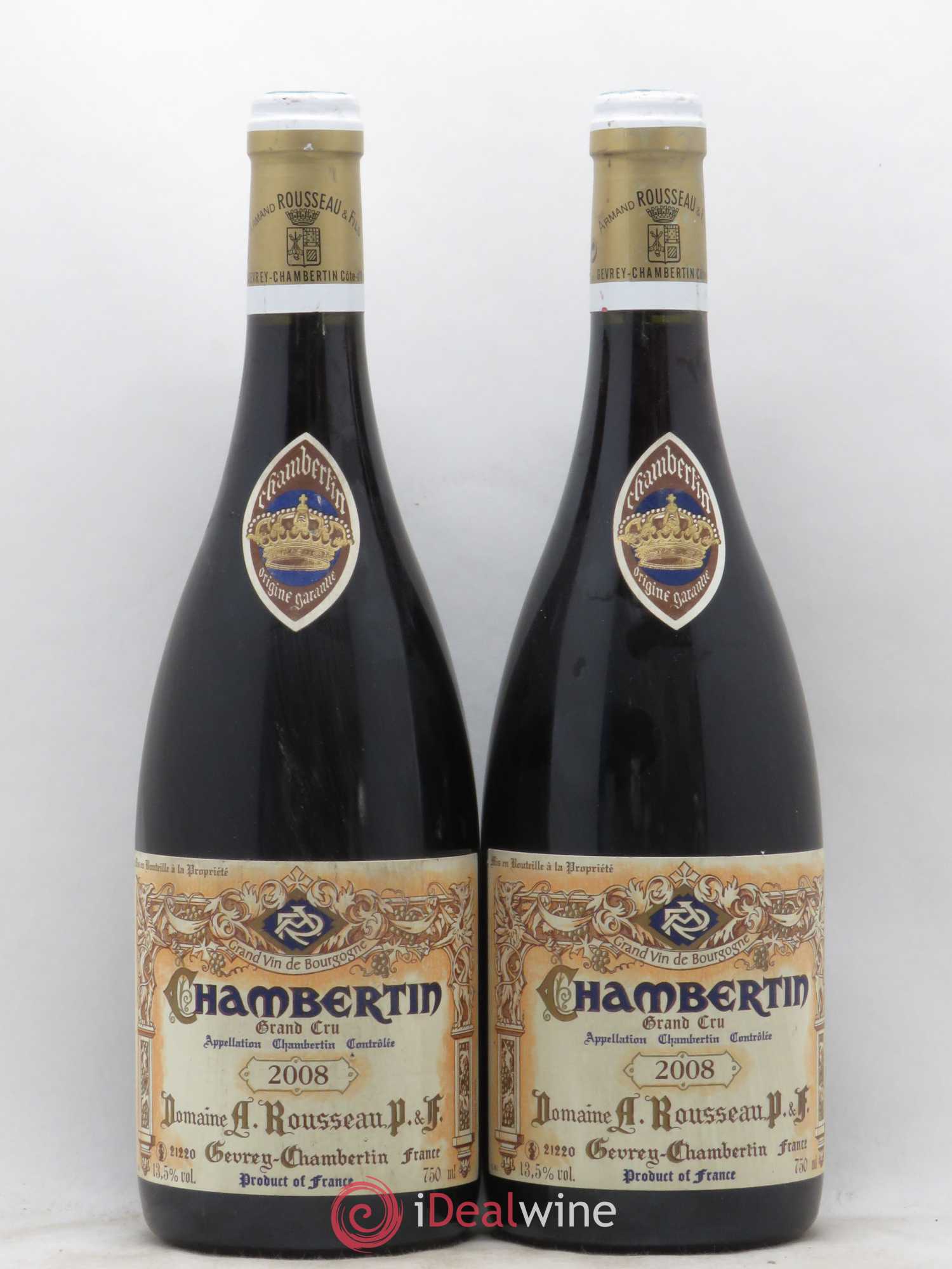 Chambertin Grand Cru Armand Rousseau (Domaine) 2008 - Lot de 2 bouteilles - 0