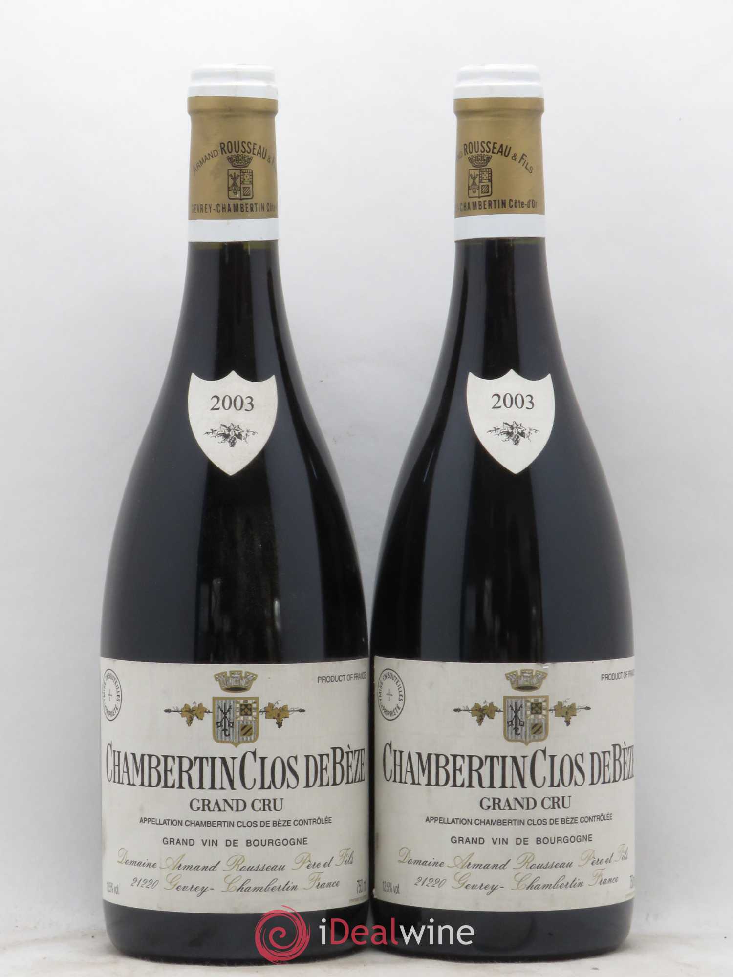 Chambertin Clos de Bèze Grand Cru Armand Rousseau (Domaine) 2003 - Lot de 2 bouteilles - 0