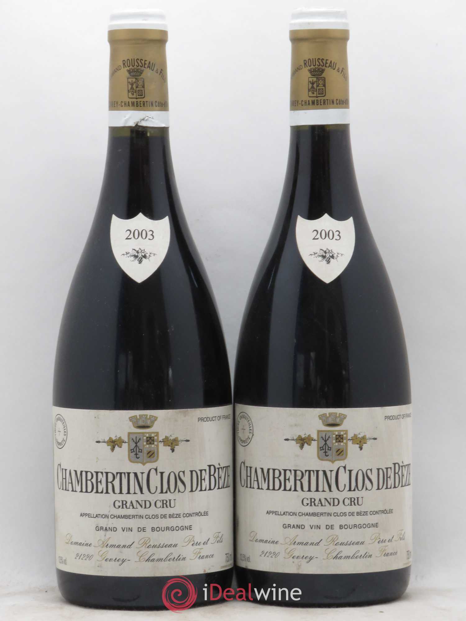Chambertin Clos de Bèze Grand Cru Armand Rousseau (Domaine) 2003 - Lot de 2 bouteilles - 0