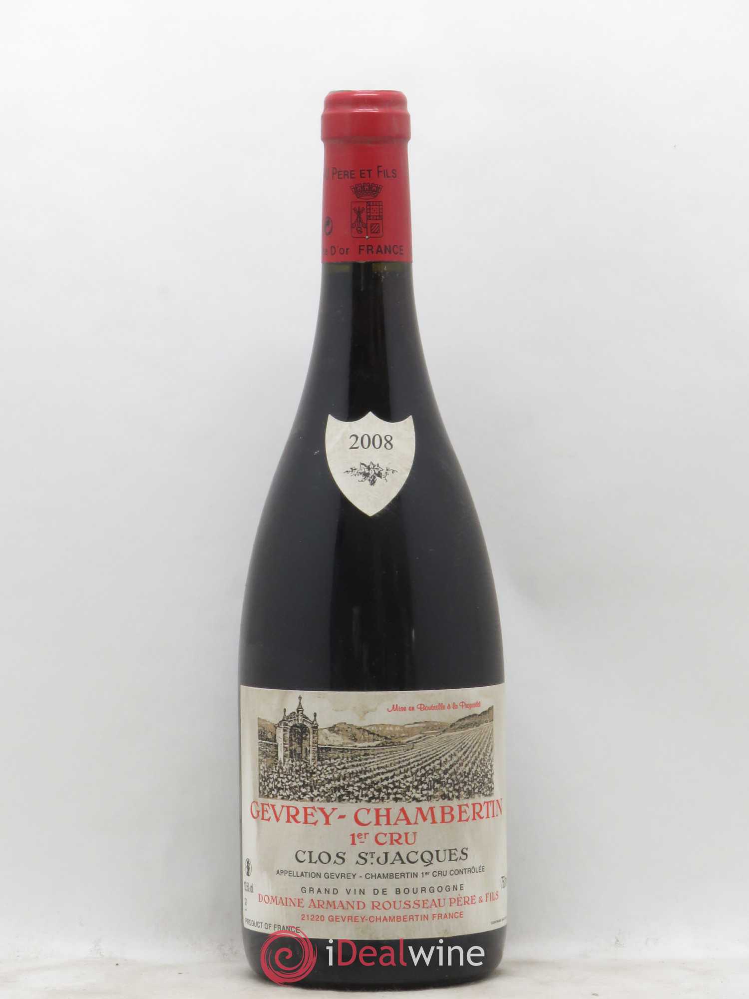 Gevrey-Chambertin 1er Cru Clos Saint-Jacques Armand Rousseau (Domaine) 2008 - Lot de 1 bouteille - 0