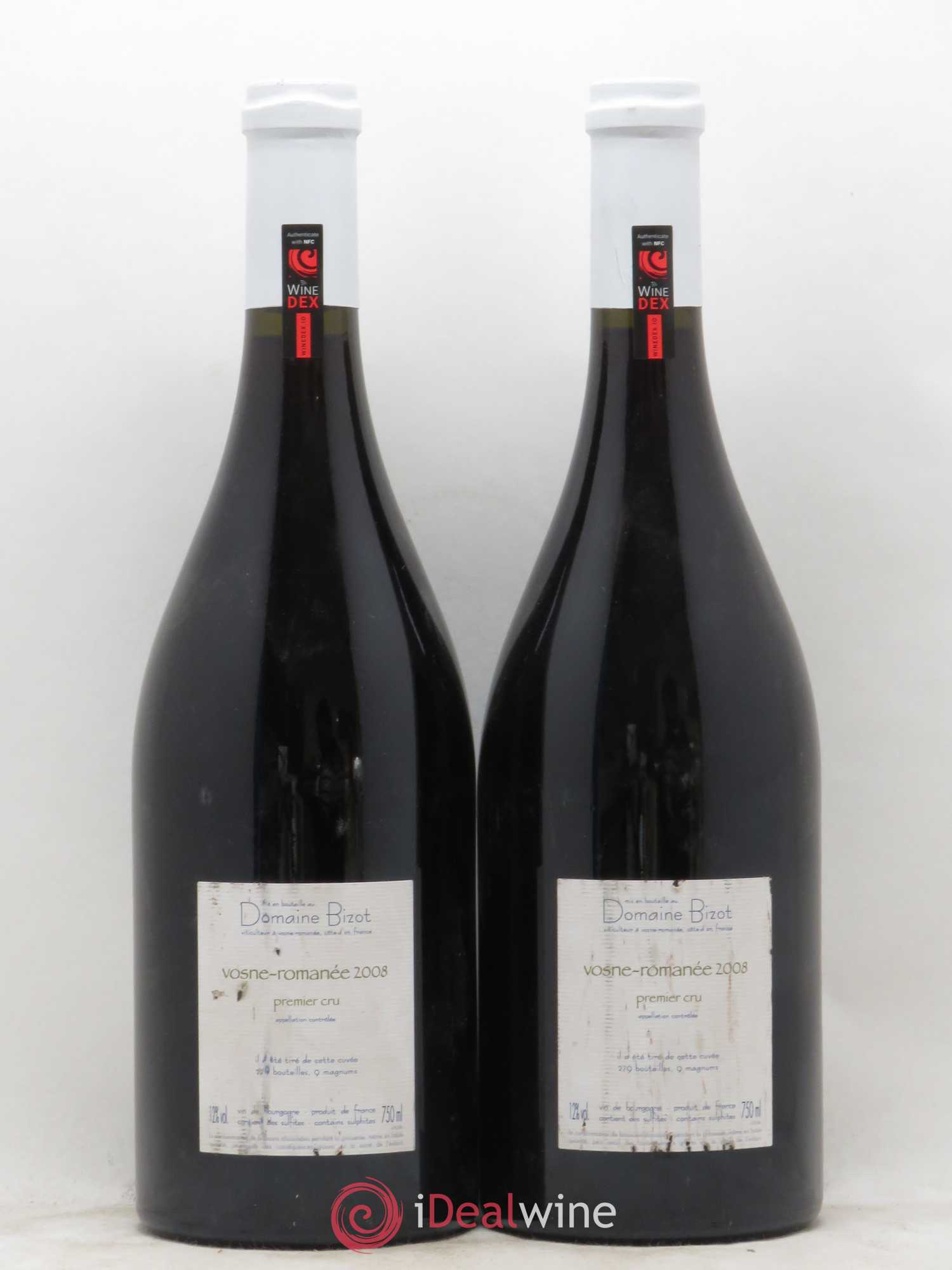 Vosne-Romanée 1er Cru Bizot (Domaine) 2008 - Lot de 2 bouteilles - 1