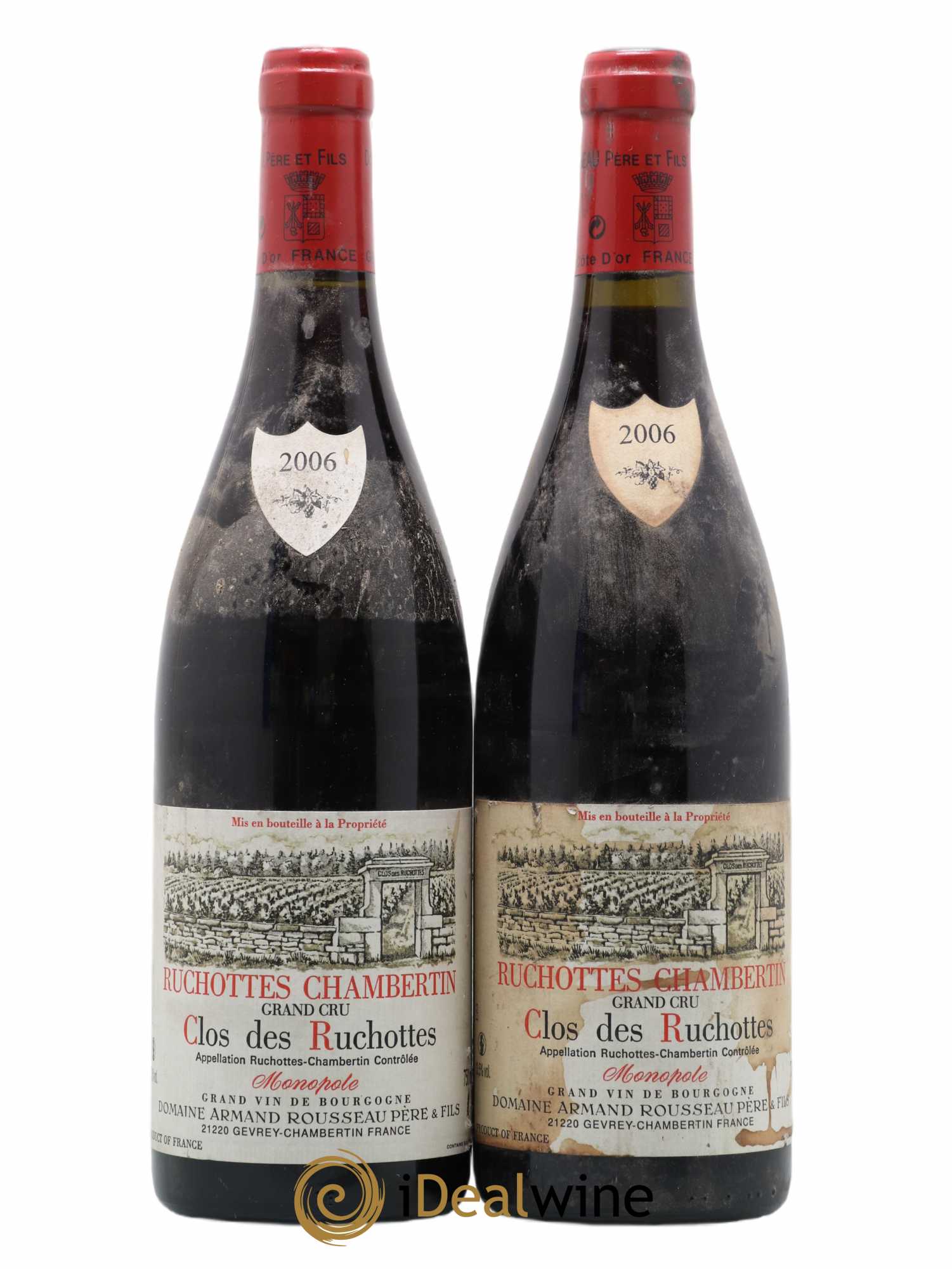 Ruchottes-Chambertin Grand Cru Clos des Ruchottes Armand Rousseau (Domaine) 2006 - Lot of 2 bottles - 0